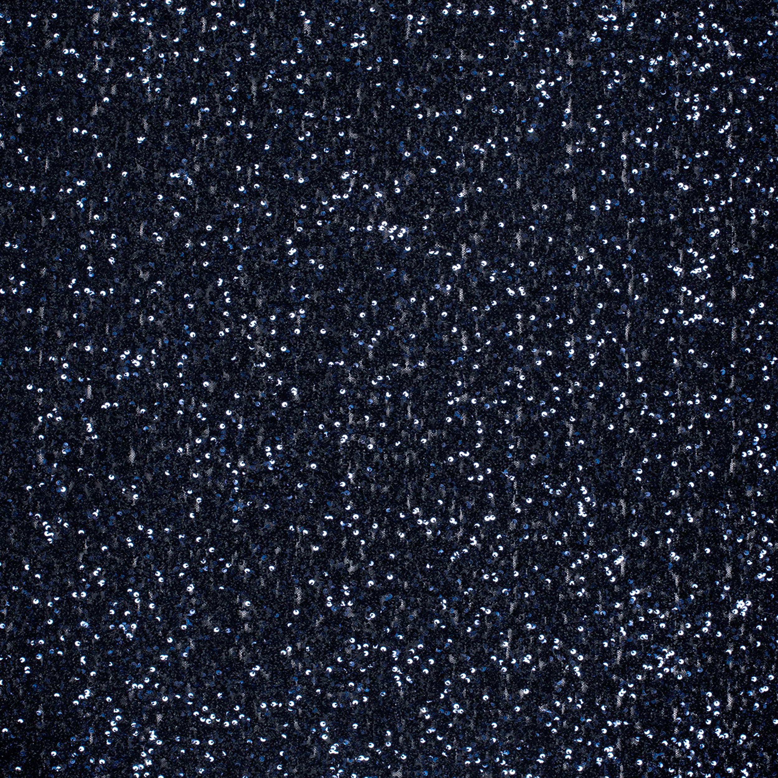 Sequins on Blue Stretch Tulle Image