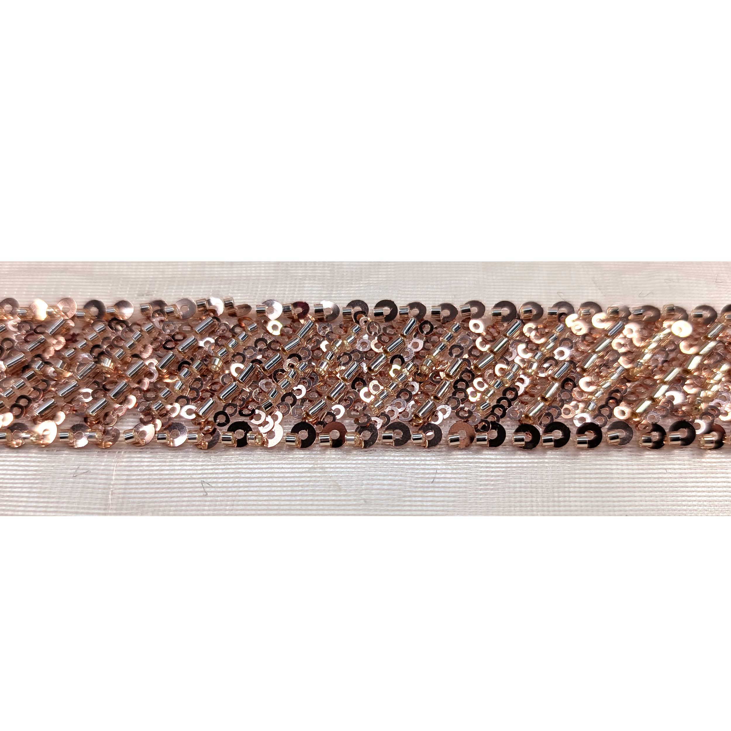 Trimmings Sequins on Copper Tulle Image