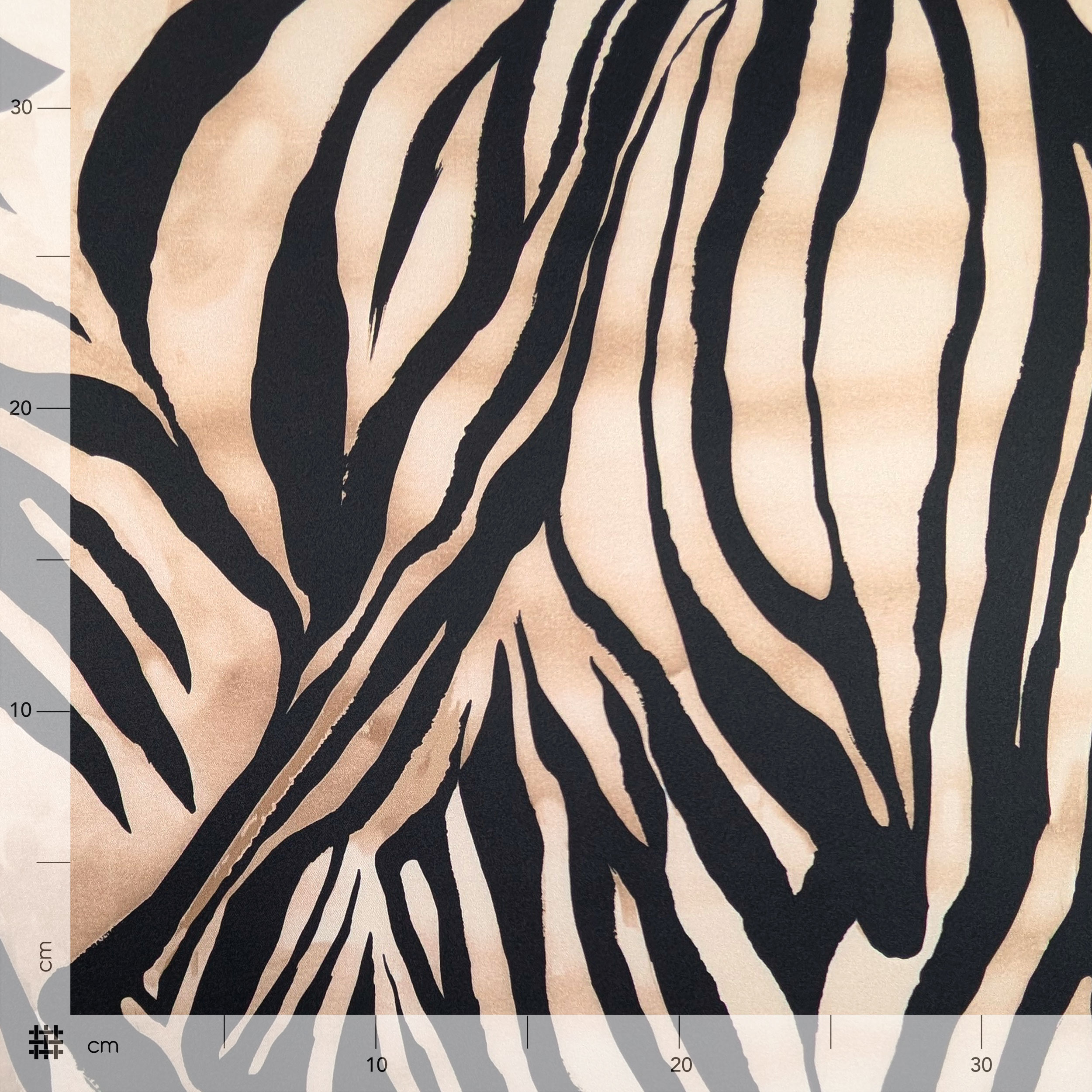 Satin Set High Fashion Zebra Patterned Powder and Black Image
