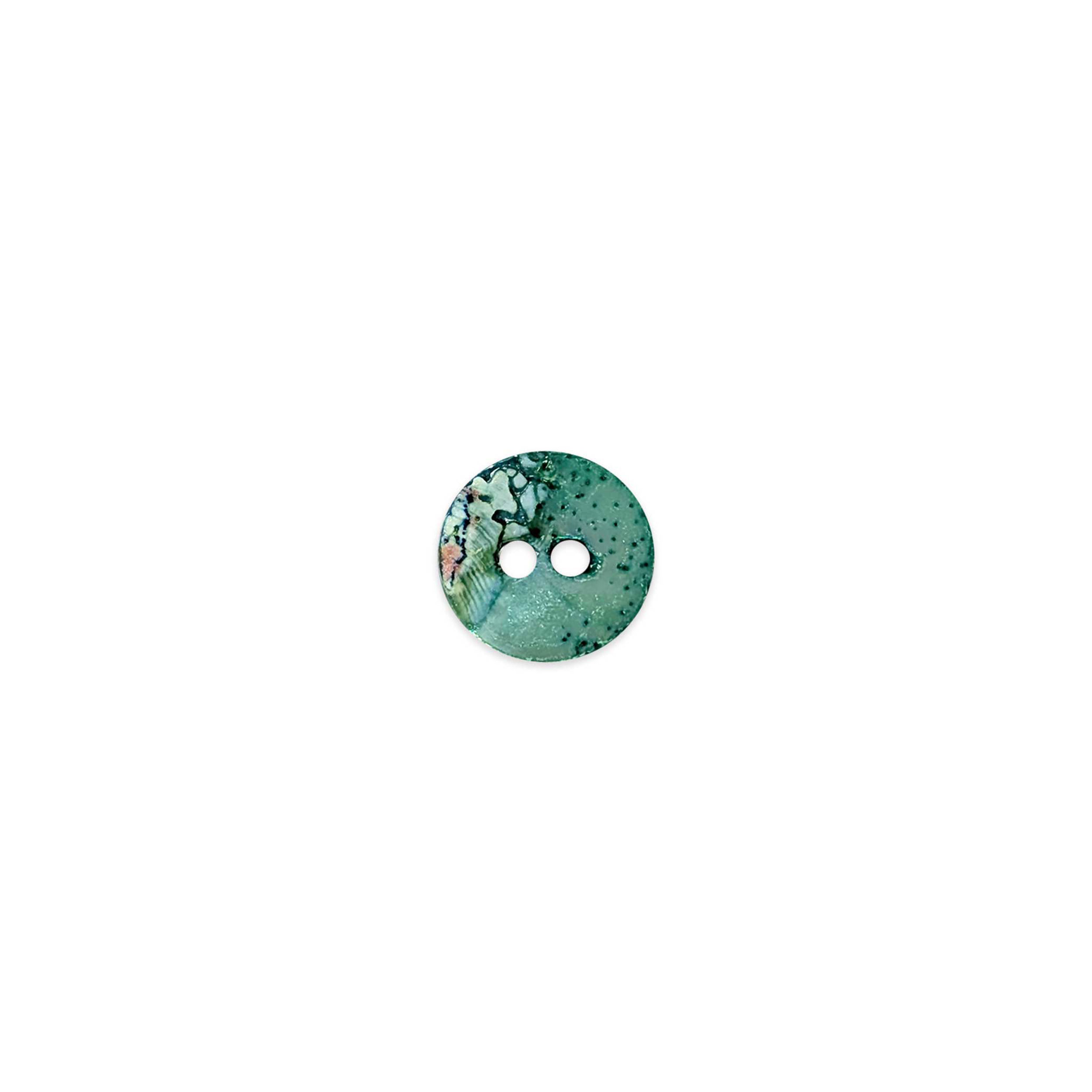 Mother-of-pearl button 2 holes Aquamarine Lin 24 Image