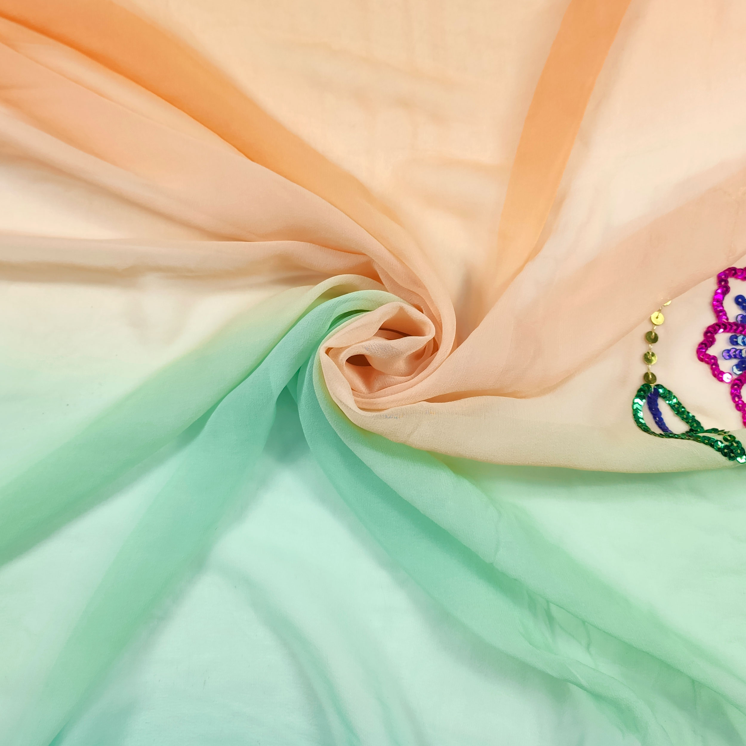 Georgette Pure Silk Embroidered Fashion