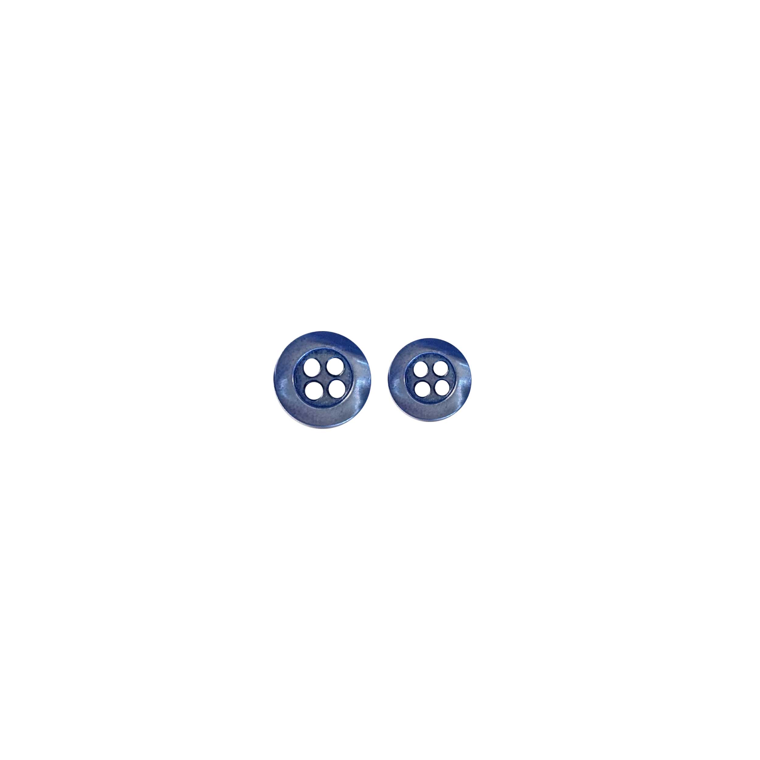Mother-of-pearl button 4 holes Cerulean Image