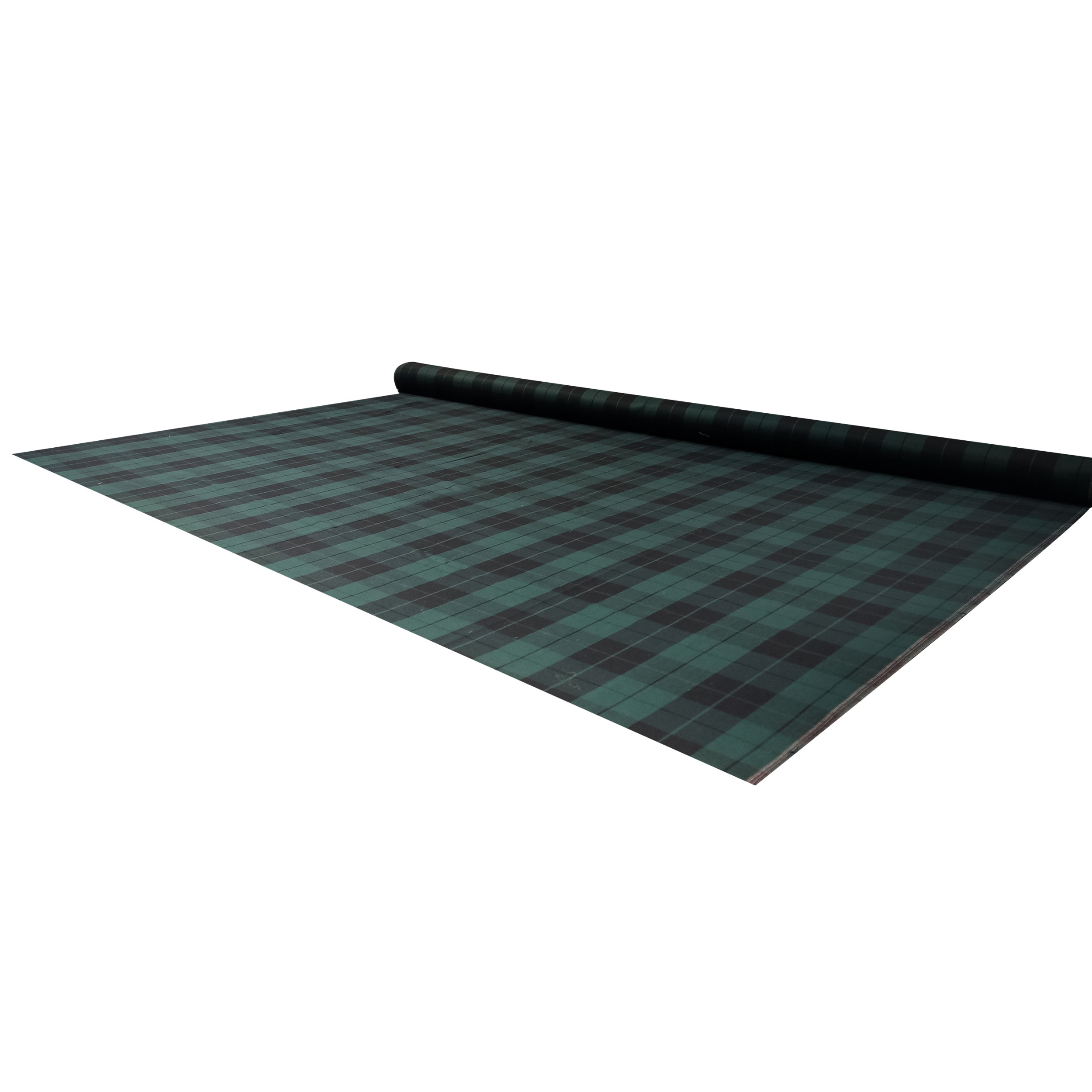 Green and Black Check Tartan Fabric Image