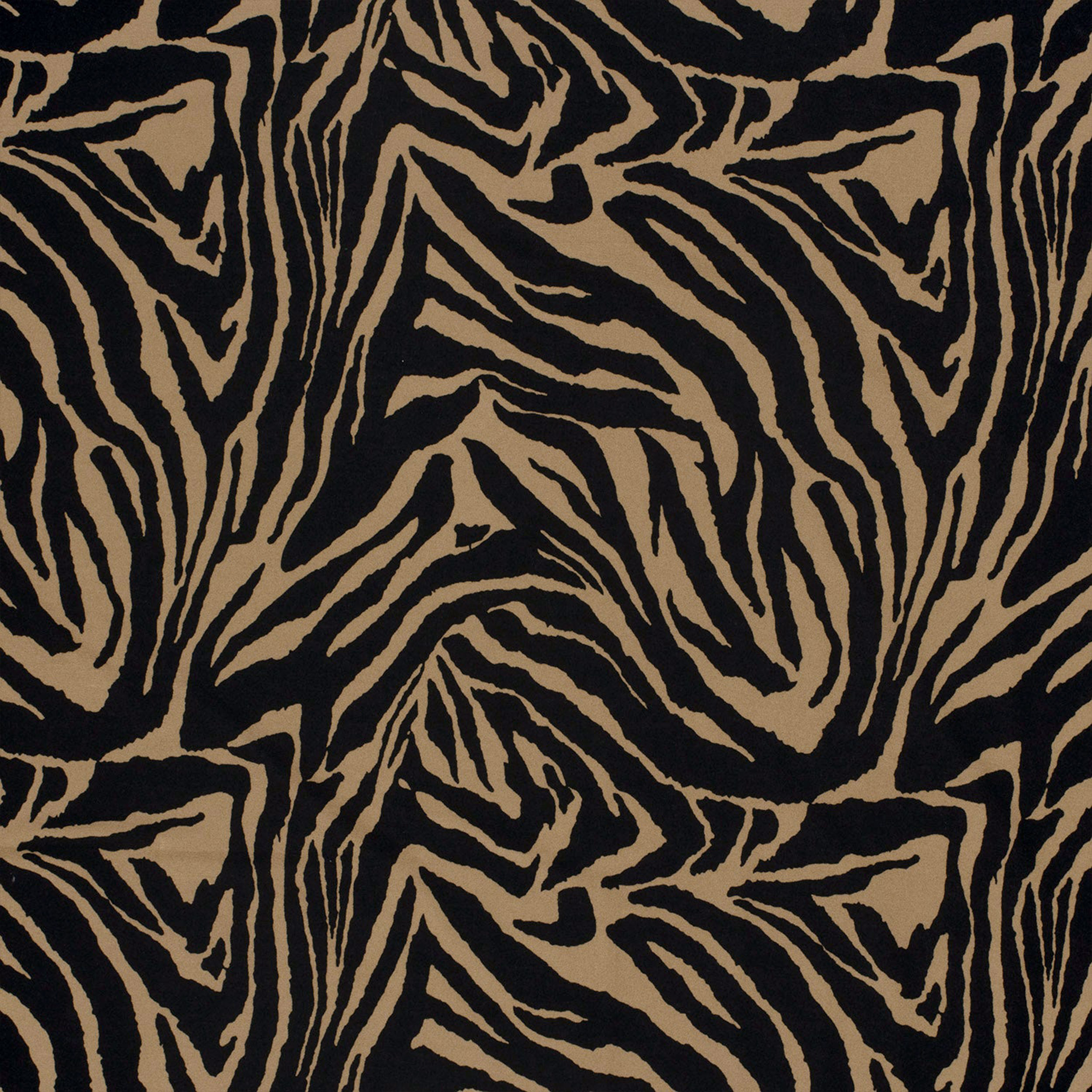 Zebra Patterned Viscose Camel Jersey Image