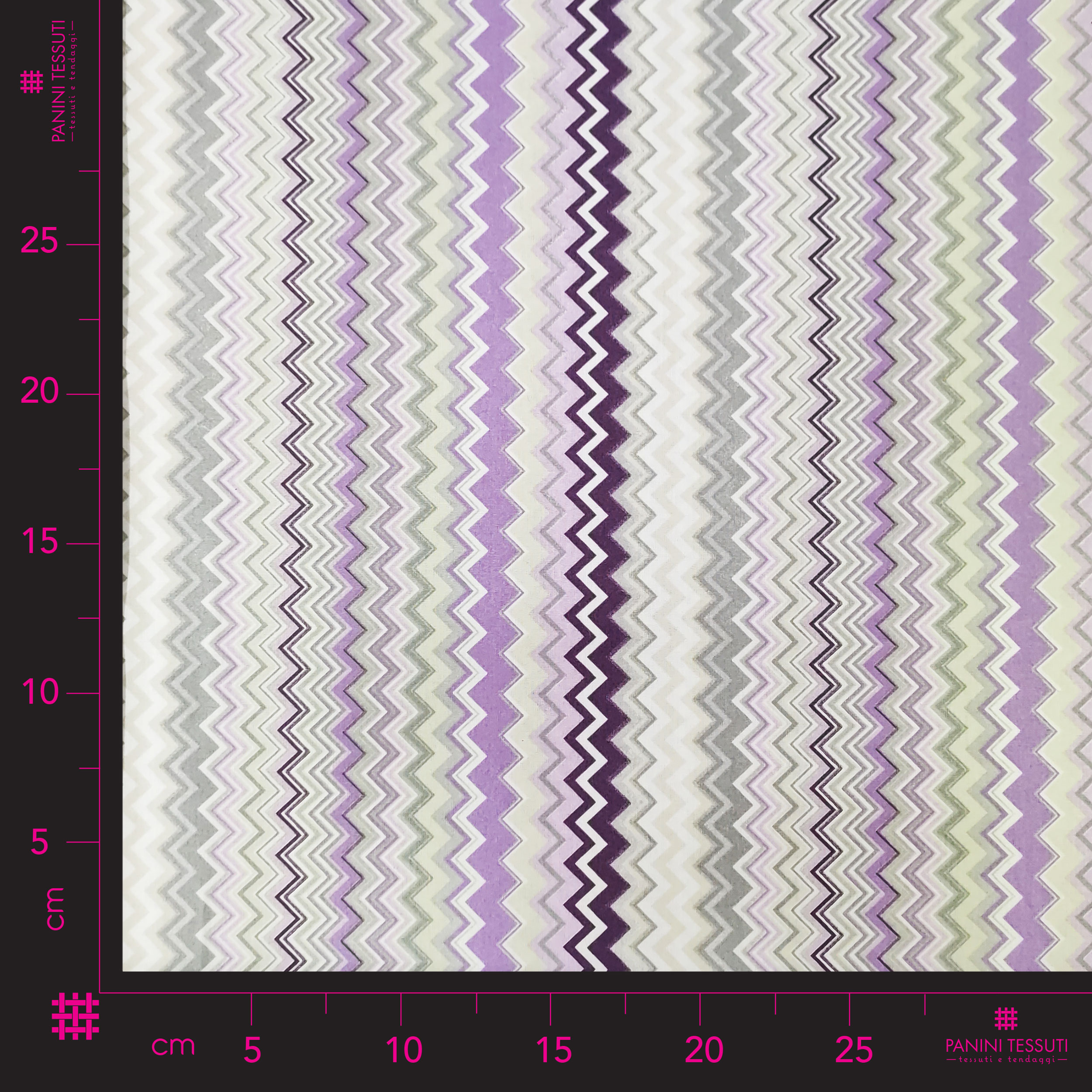 Tissu de coton Zig Zag Tones de violet Image