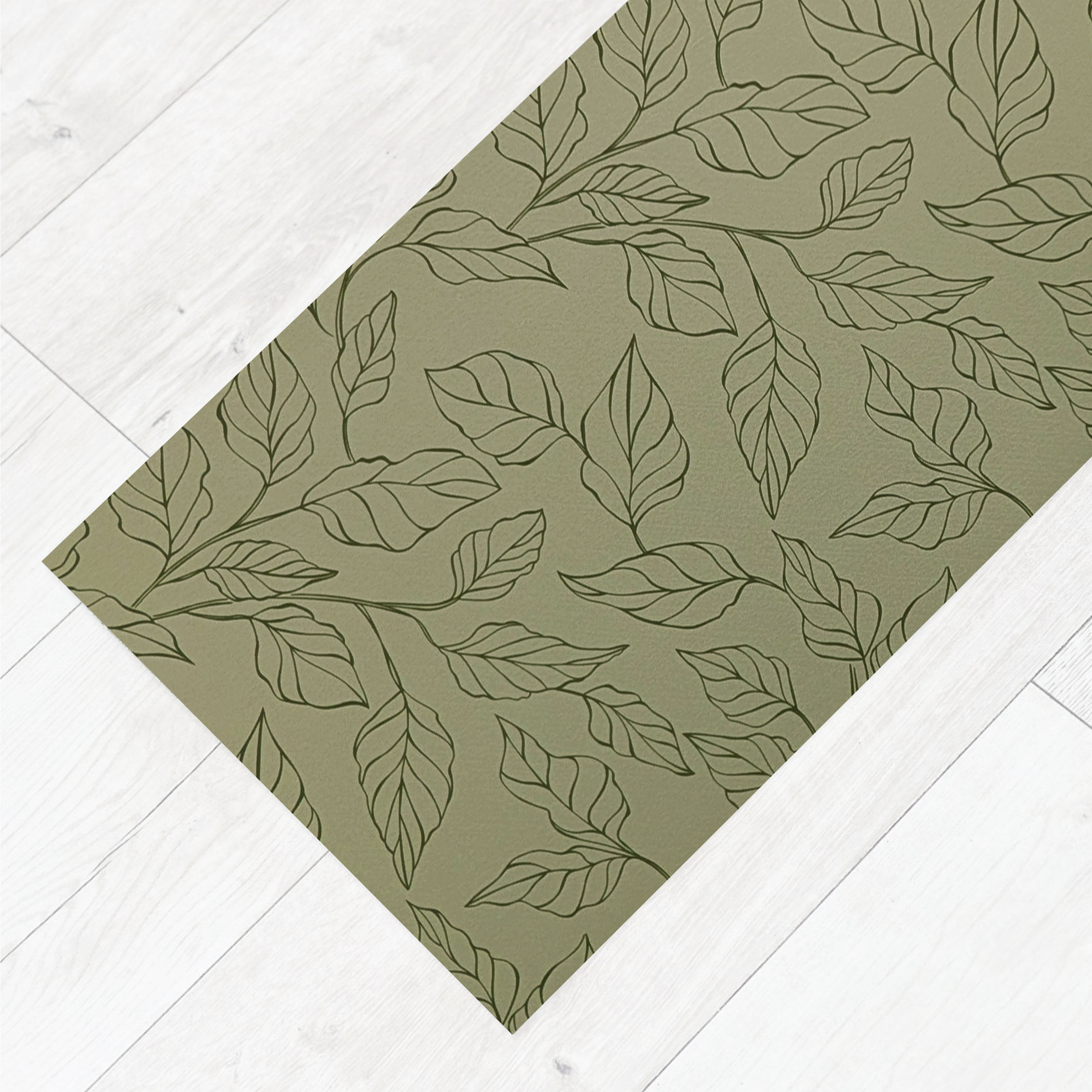 Kitchen Leaves Green Background Image