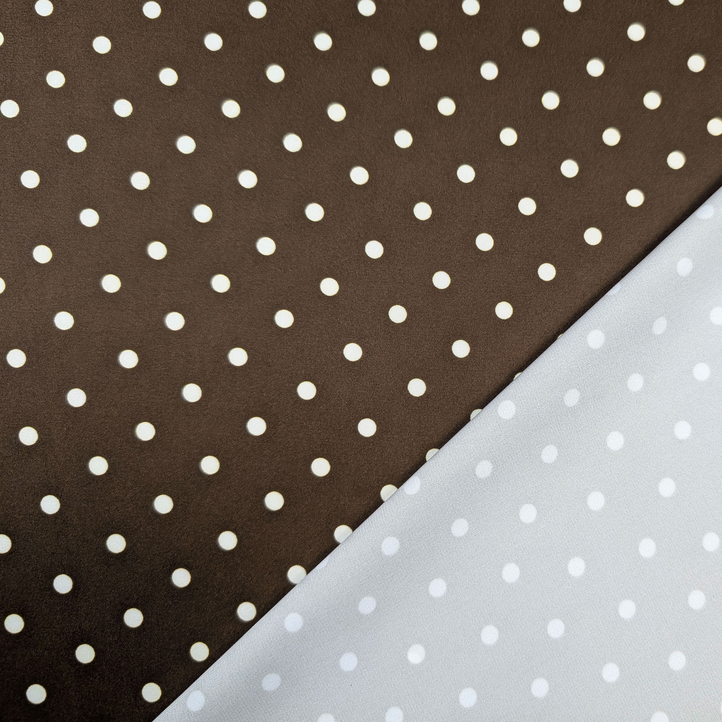 Satin Set High Fashion Polka Dot Background Brown Image