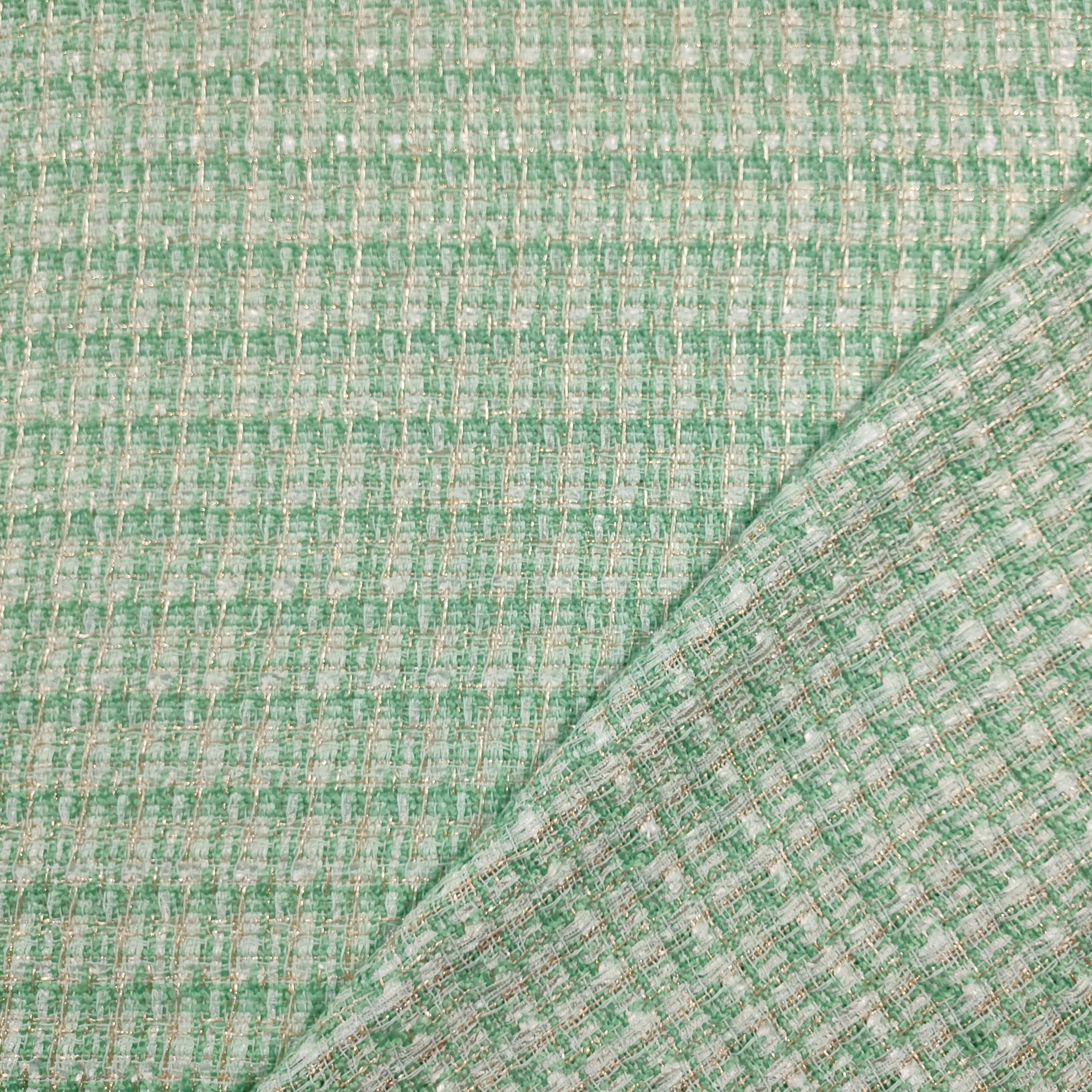 Tweed Vert Menthe Lurex
