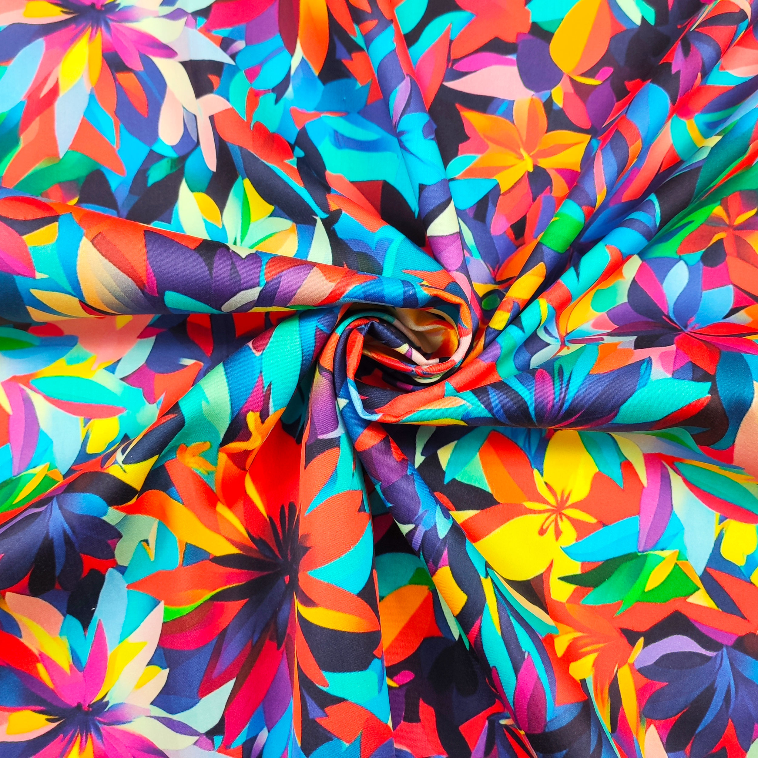 Cotton Satin Flowers Fashion