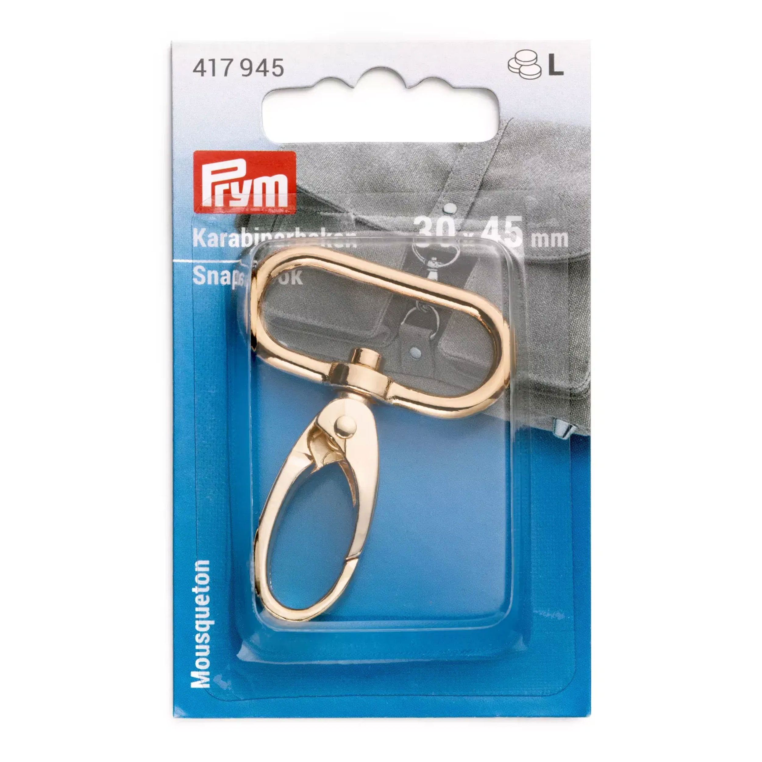 Prym hook with snap hook gold 30x45 mm Image