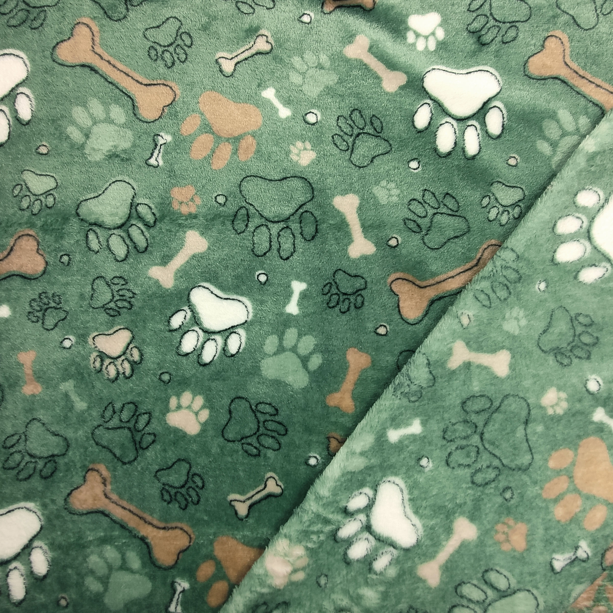 Hand Knitted Cashmere Patterned Fleece Orme Background Military