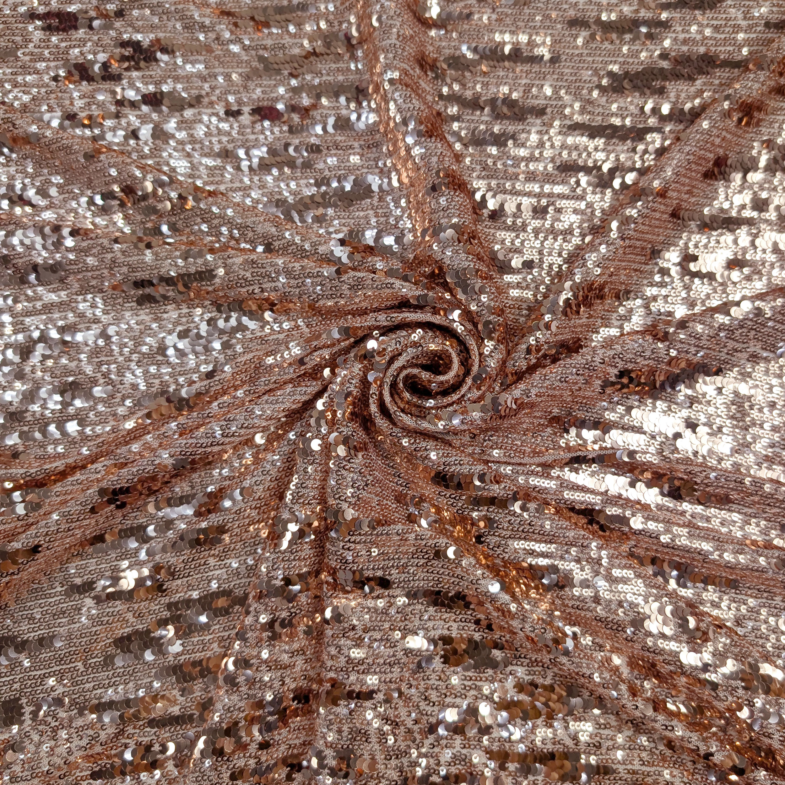 Cascading Sequins on Tulle Fabric Image