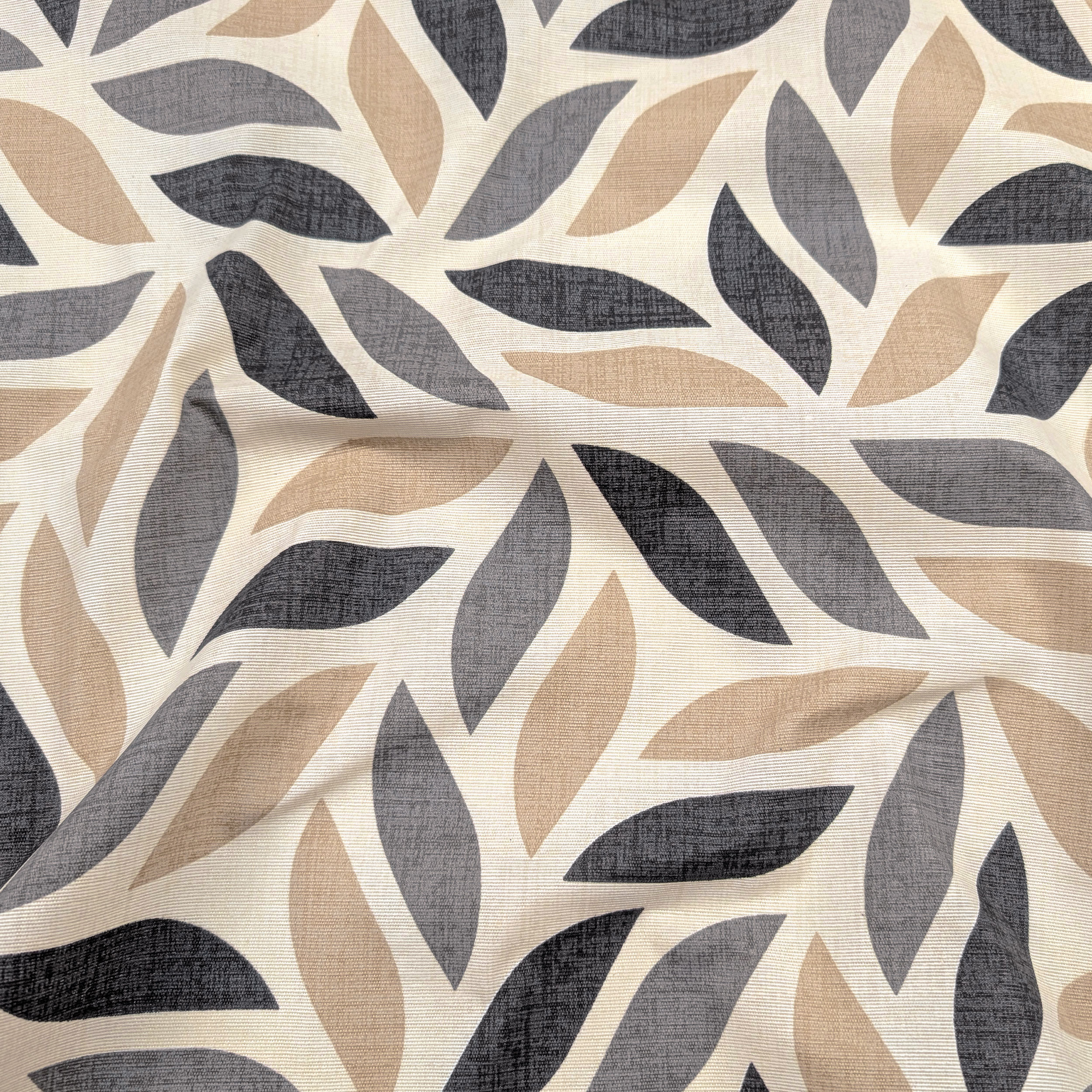 Resin Tablecloth Fabric Stylized Leaves Cool Tones Image