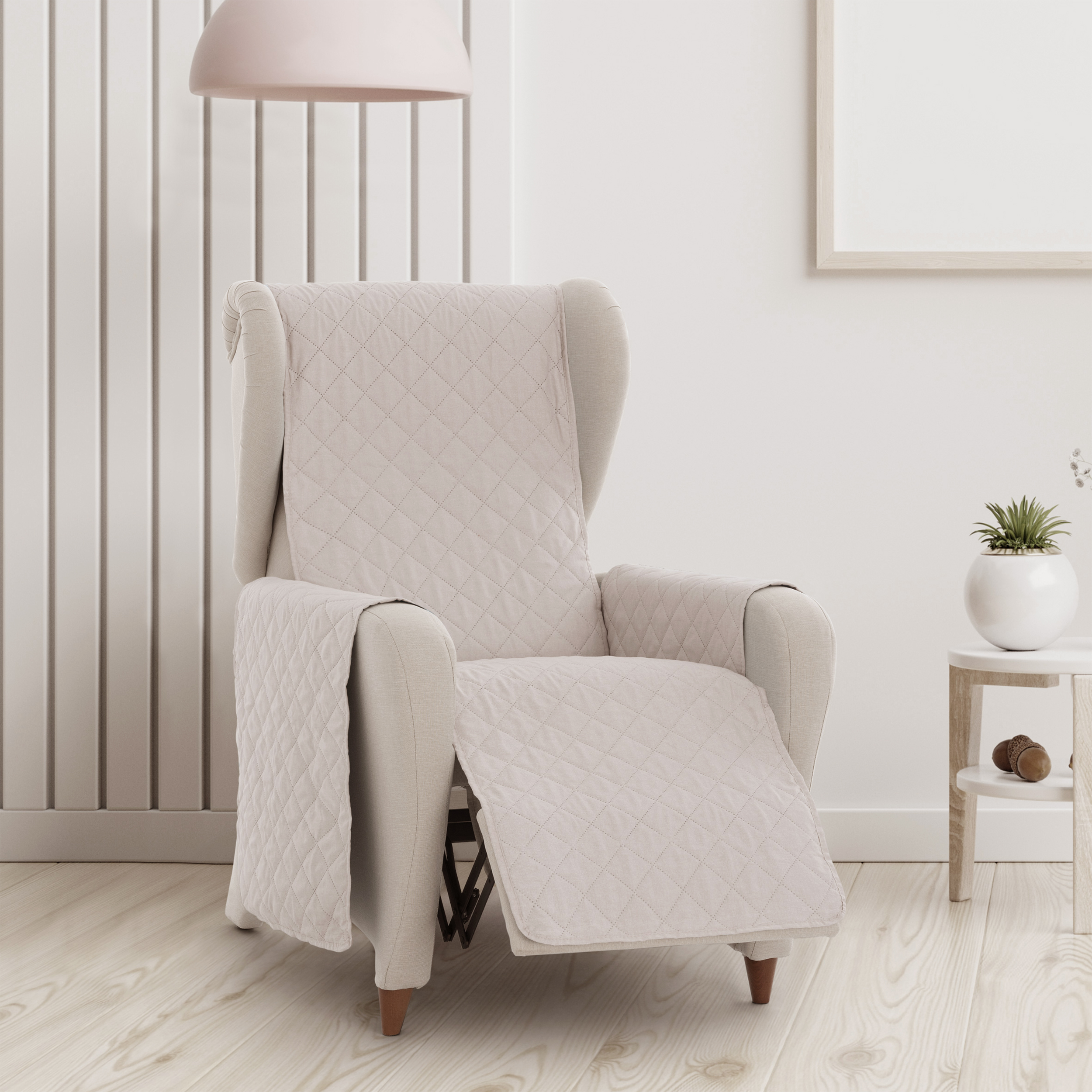 Melange Anti-slip Slipcover Beige
