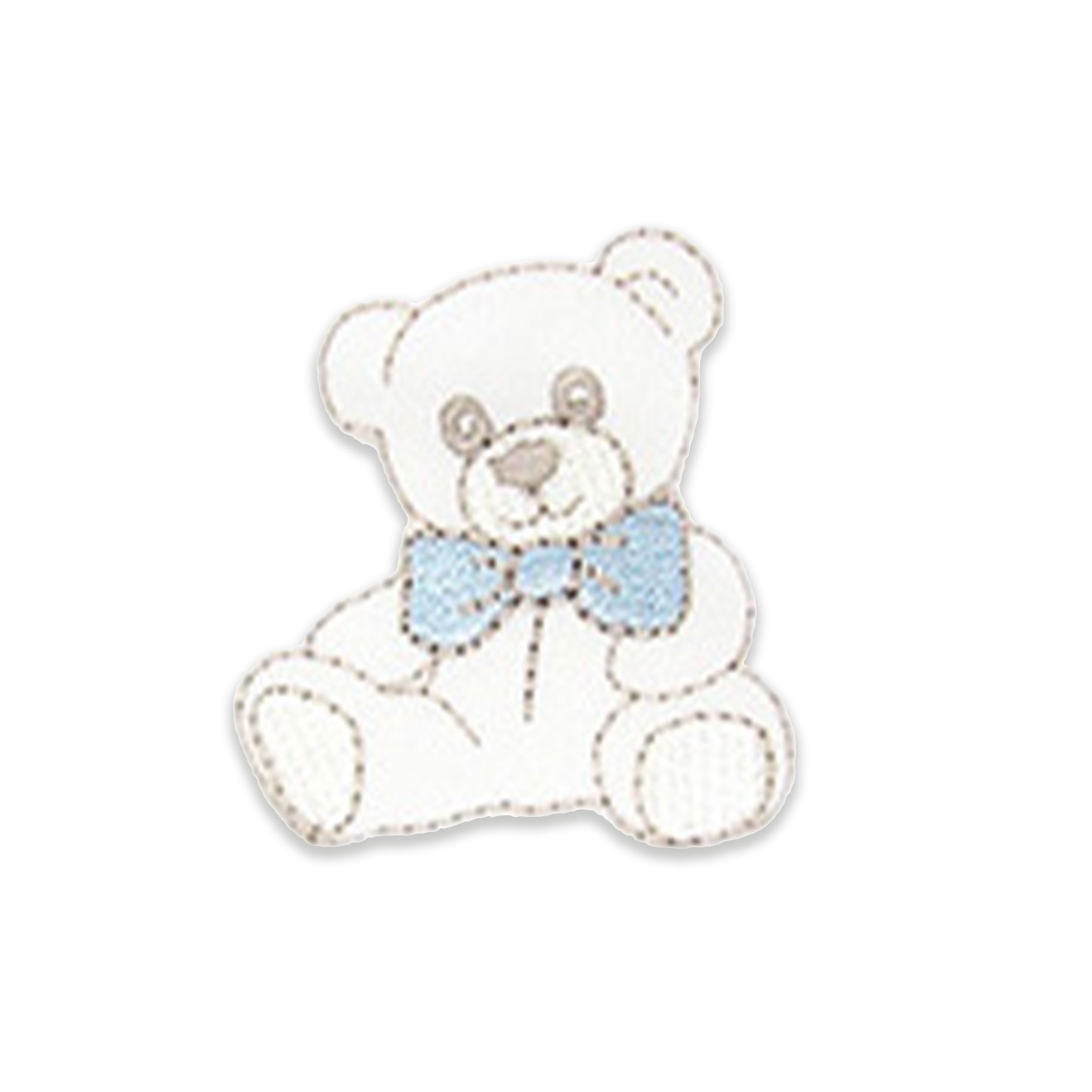 Thermoadhesive application White Papillon Blue Bear Image