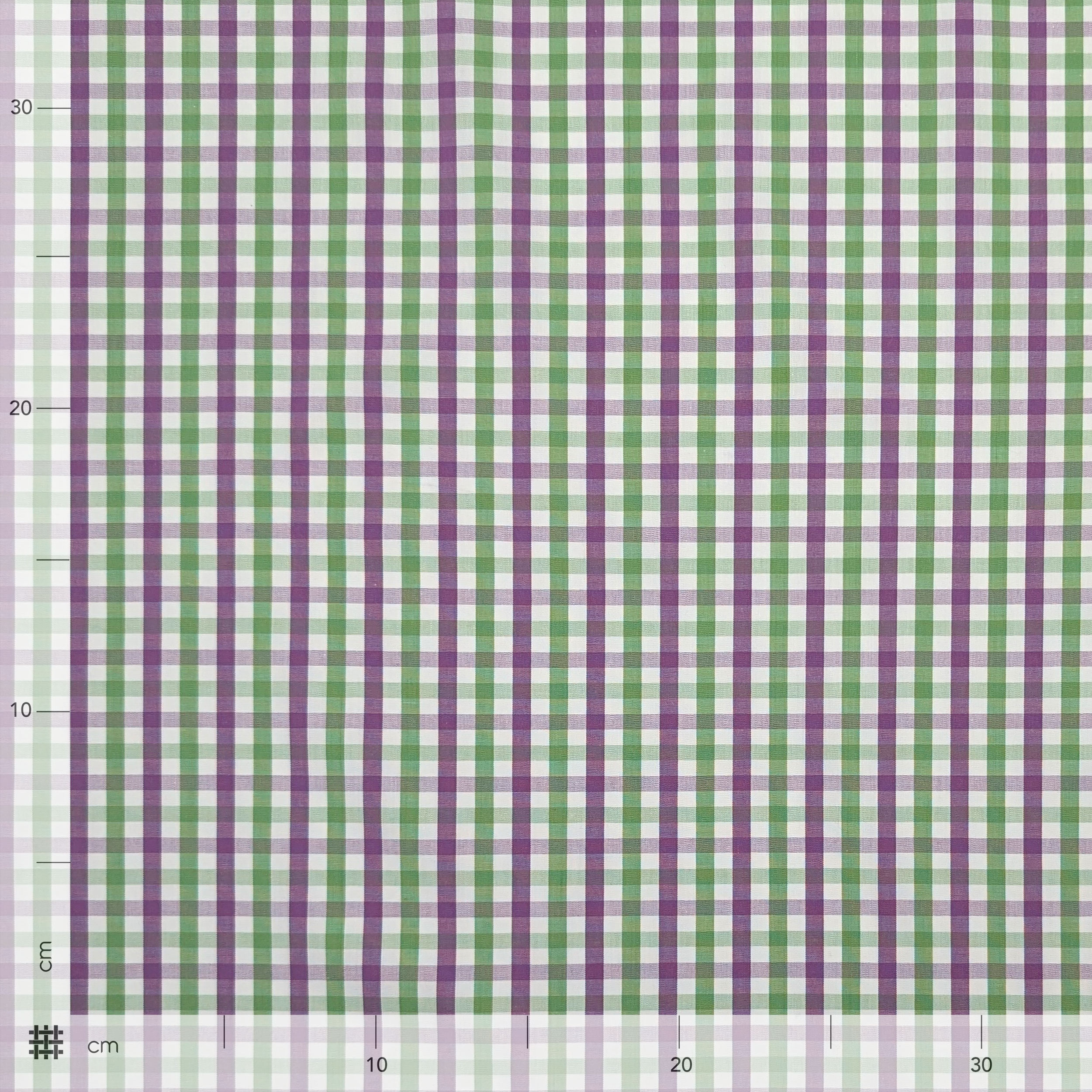 Chemises en coton à carreaux verts et lilas Image