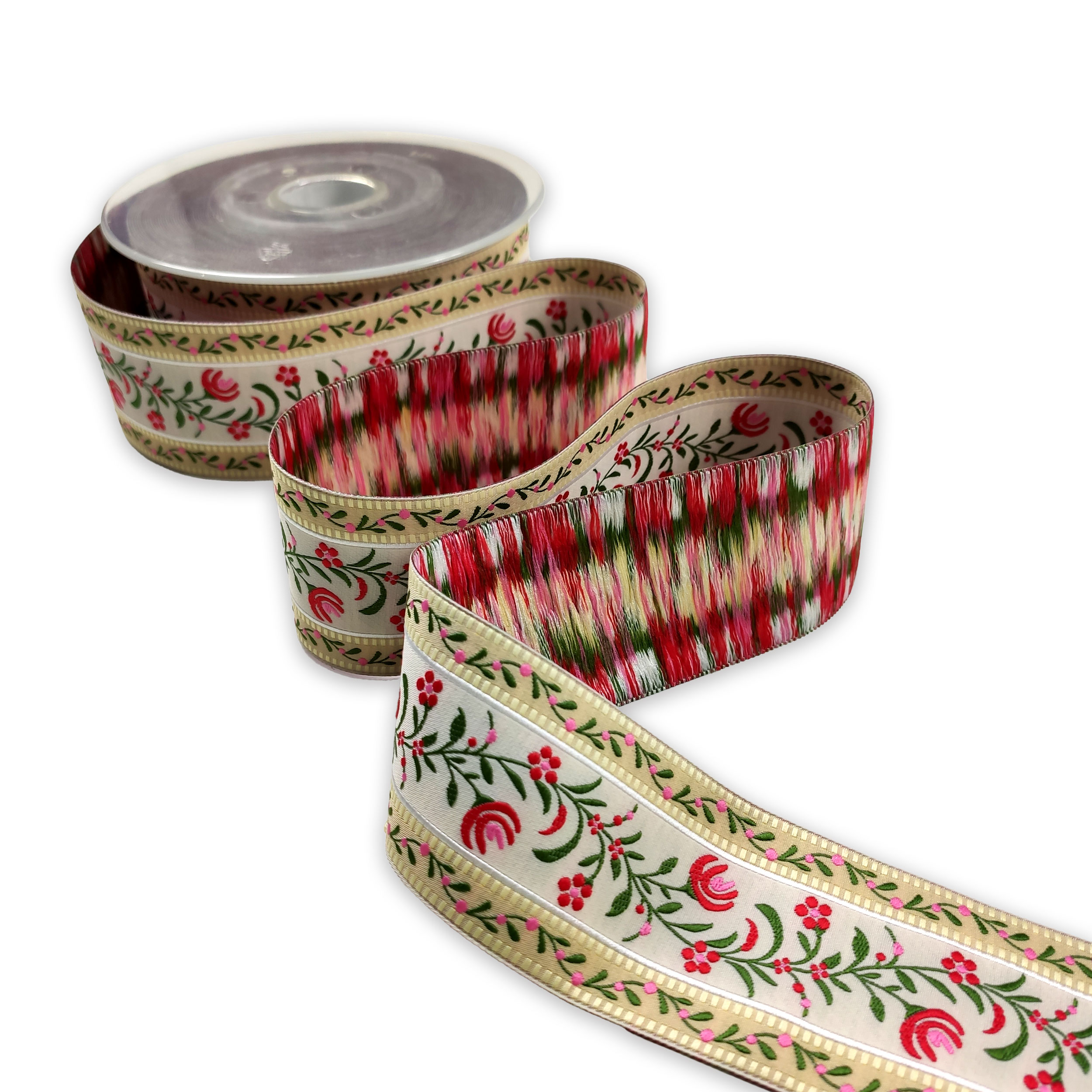 Prym Flower Patterned Trimmings Rouge