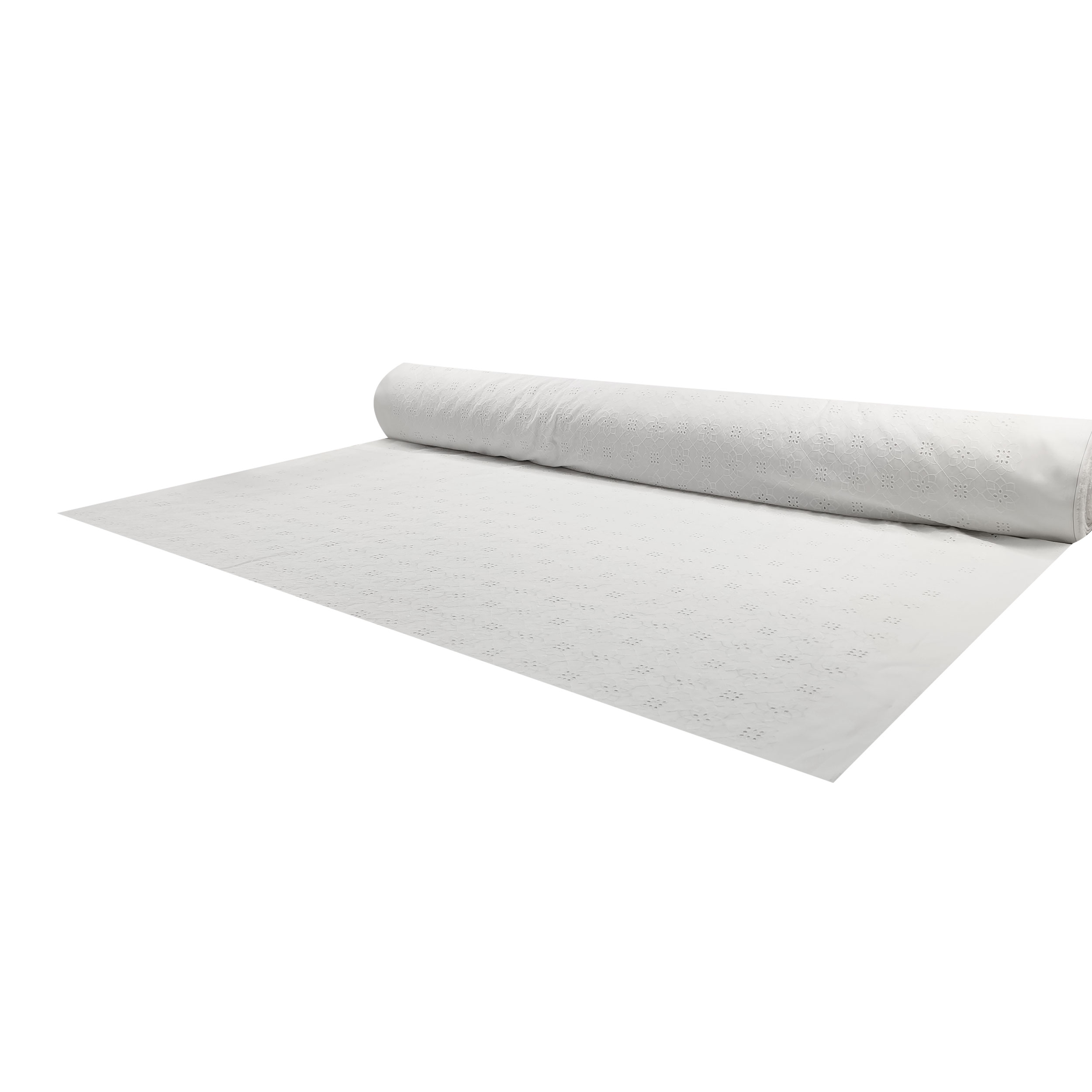 White Cotton Sangallo Geometric Flowers