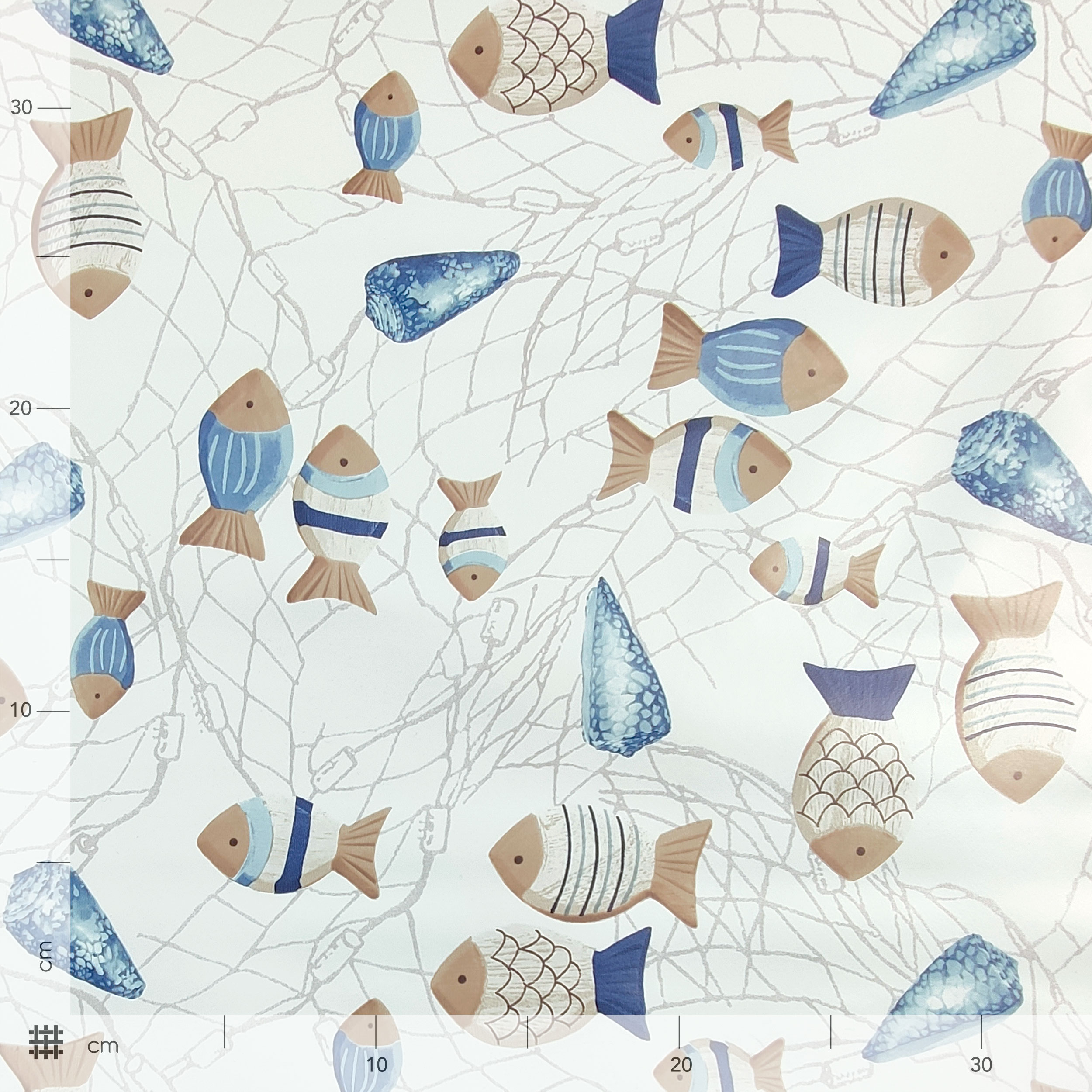 Tissu pour nappe plastifiée Poisson