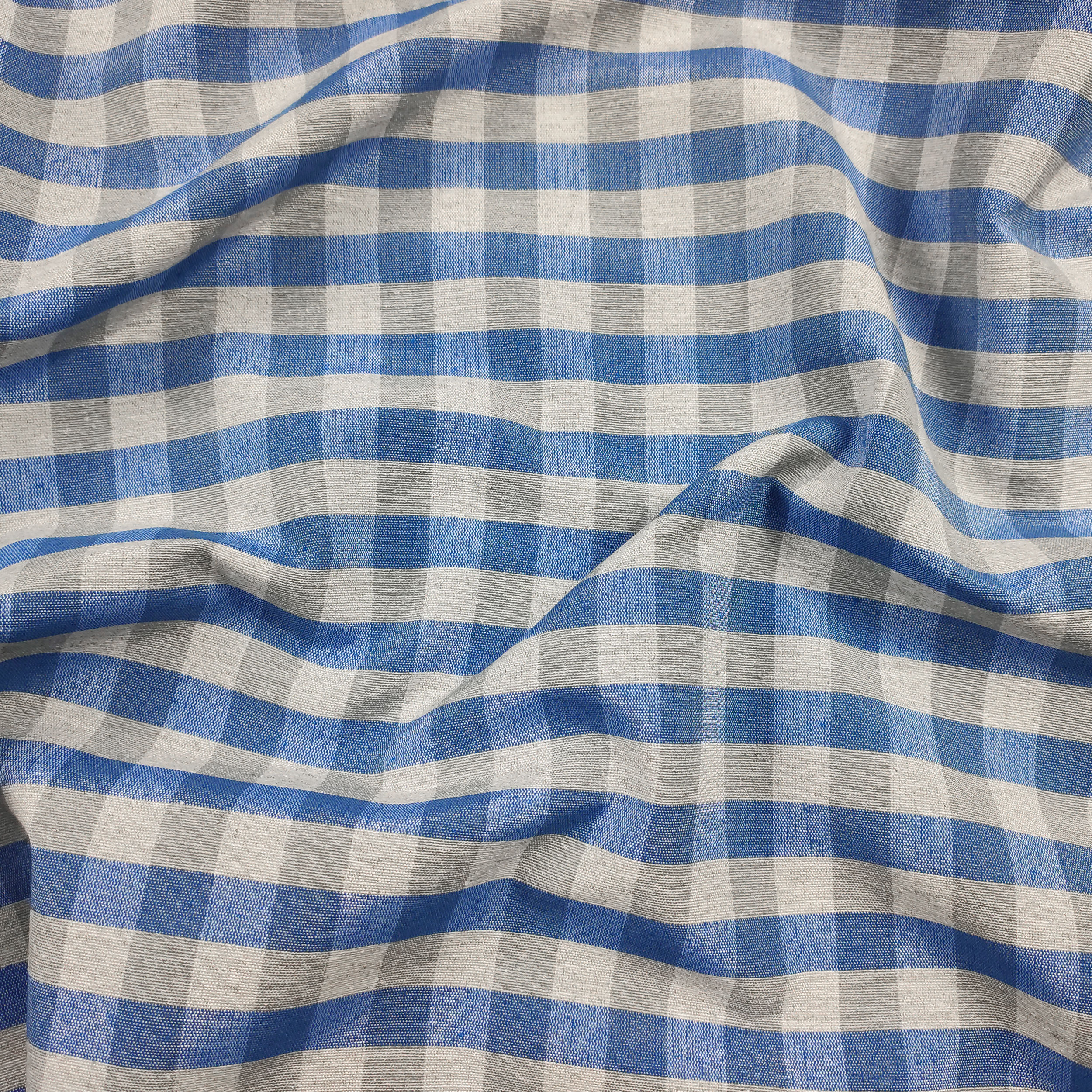 Tissu teint en fil pour nappe carrée gris Image