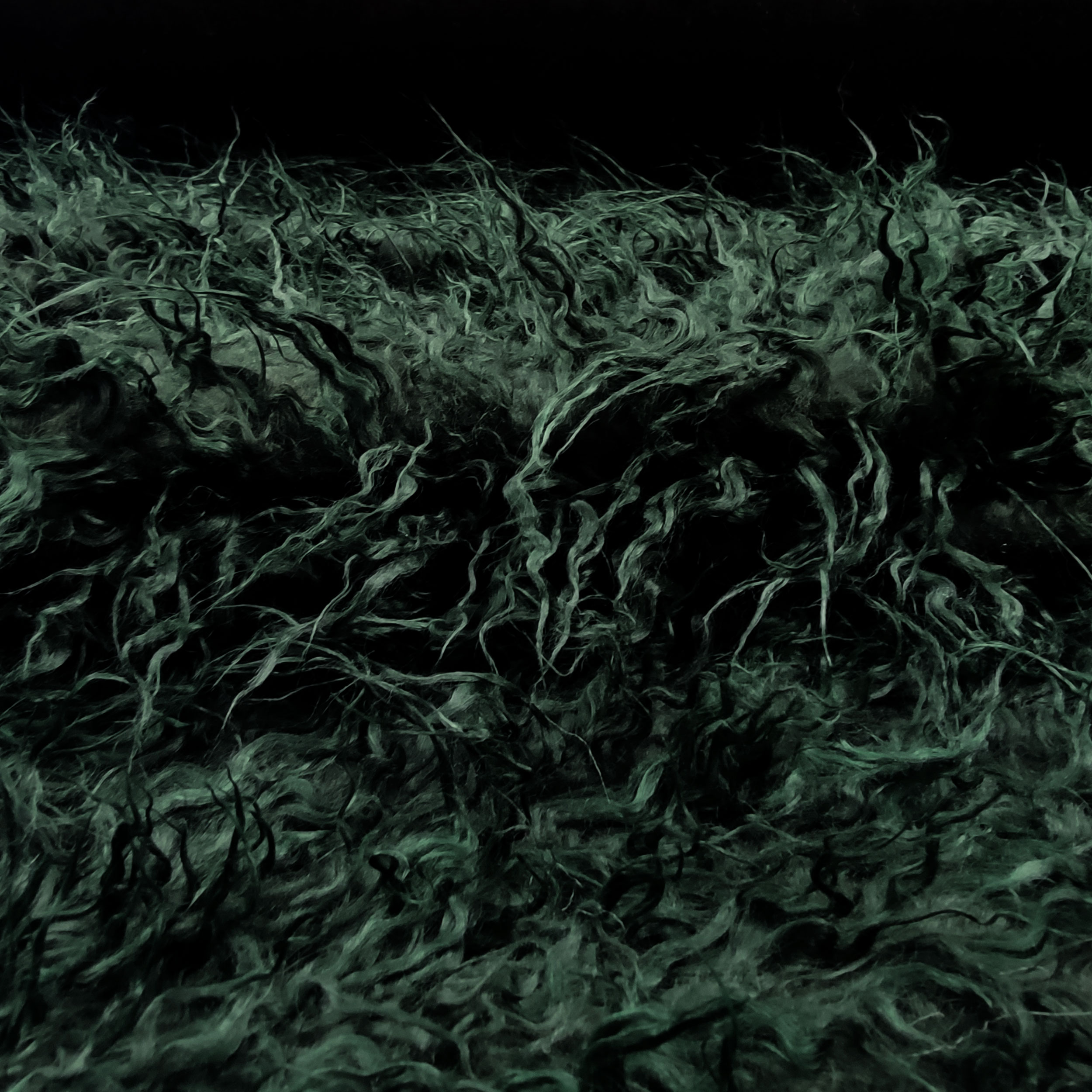 Long Synthetic Fur Plain Green