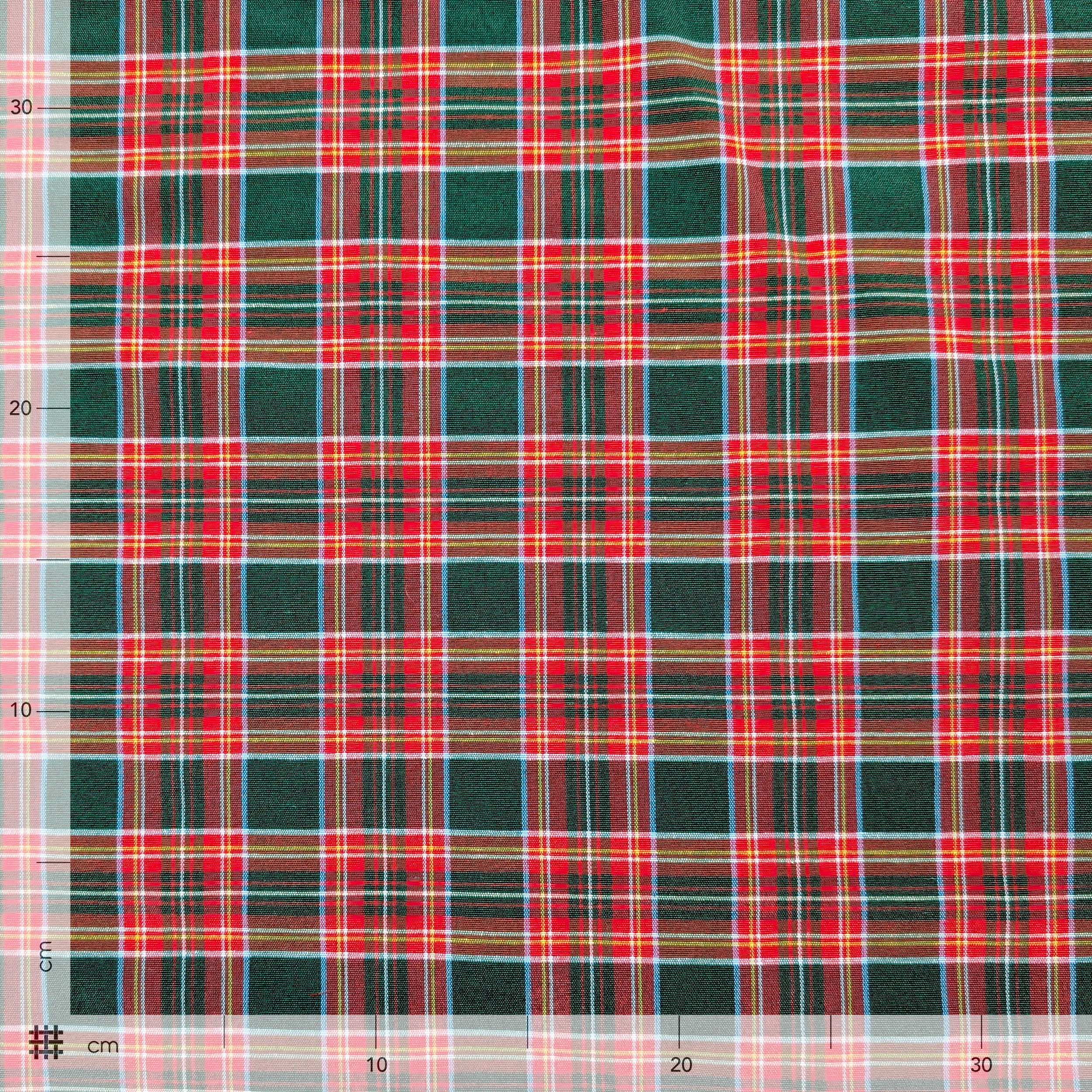 Medium Tartan Fabric Green Red Checks Image