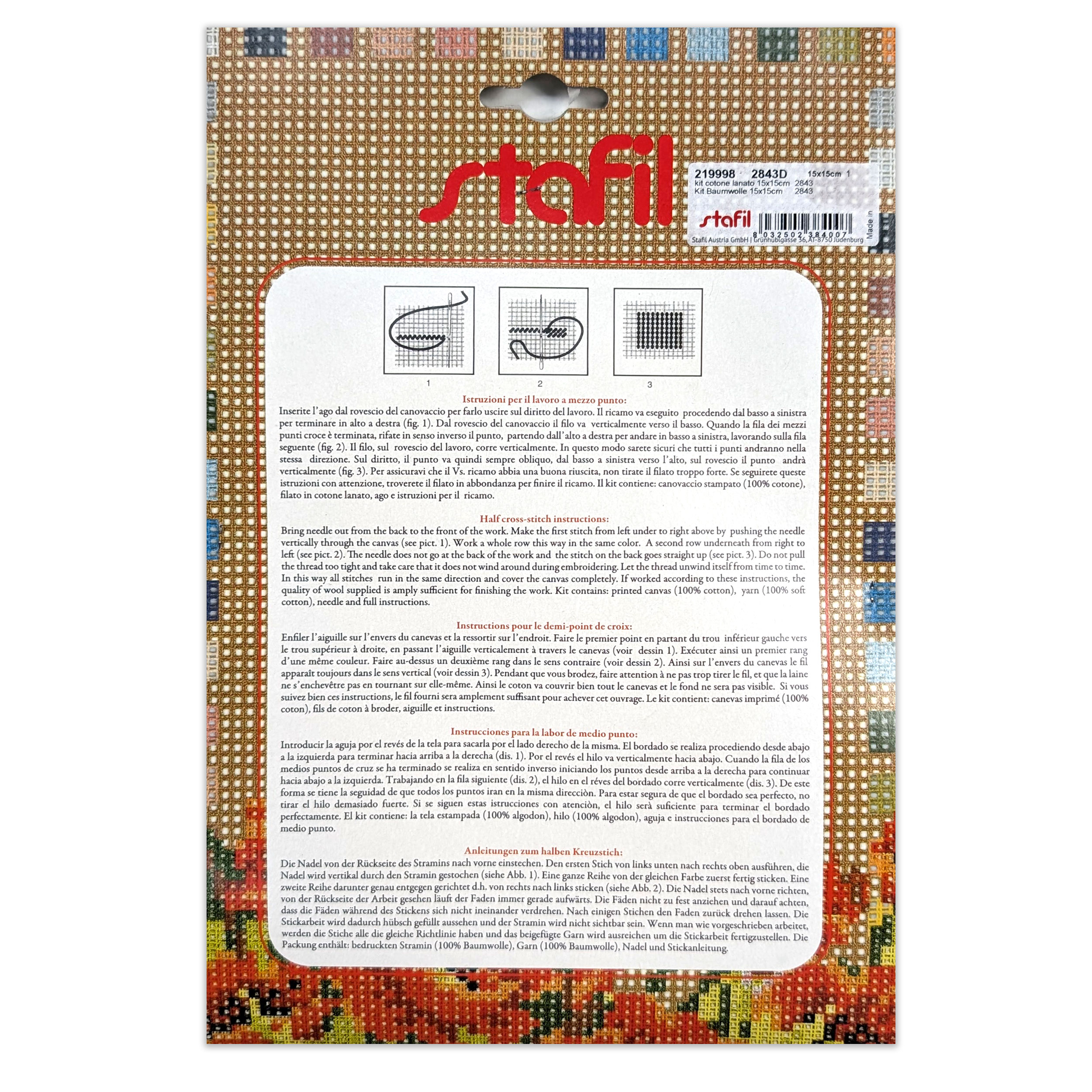 Set Half Cross Stitch "i Quadretti" Autumn Landscape Image