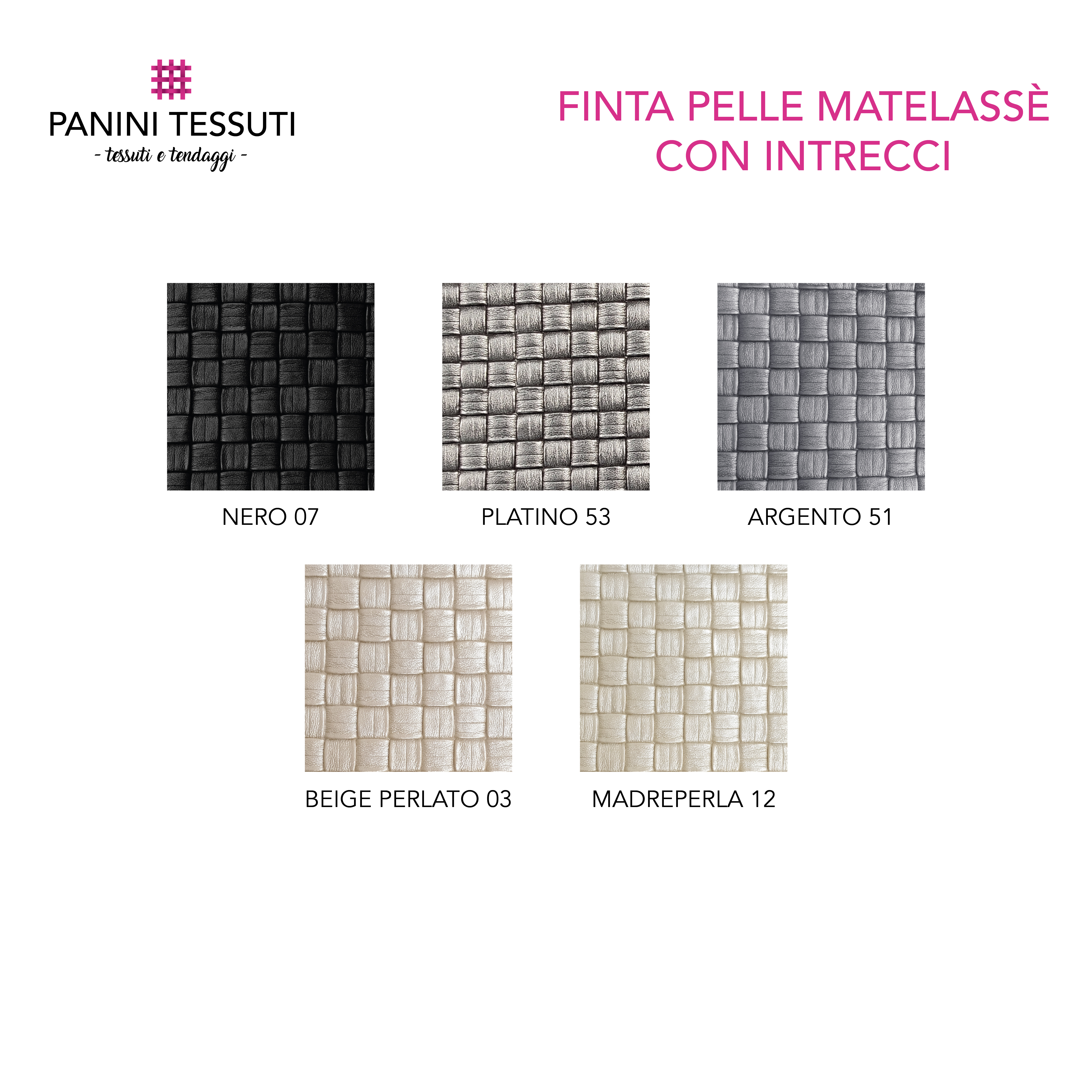 Faux cuir matelassé avec tresse Image