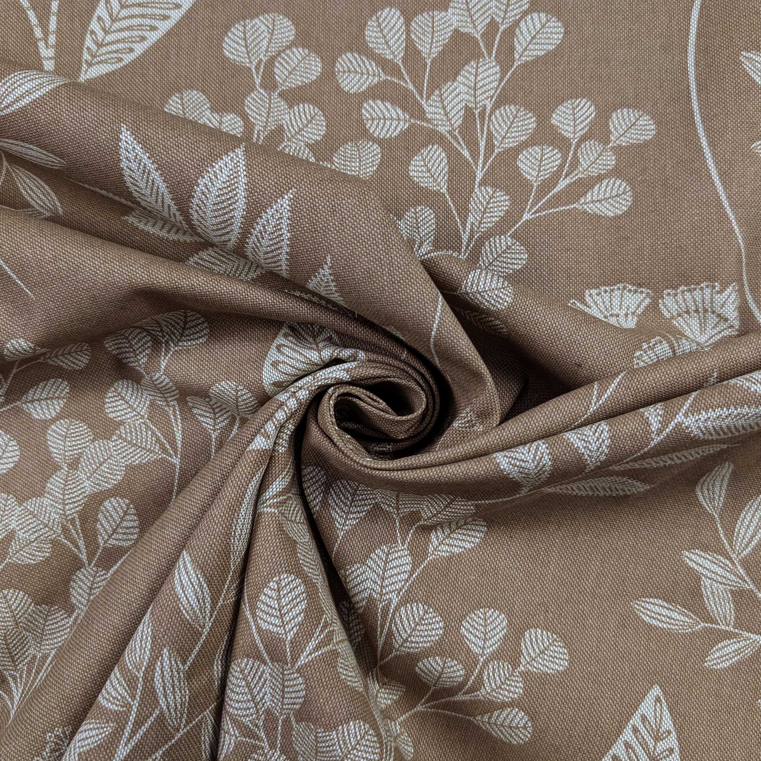 Panama Fabric Delicate Flowers in White Image