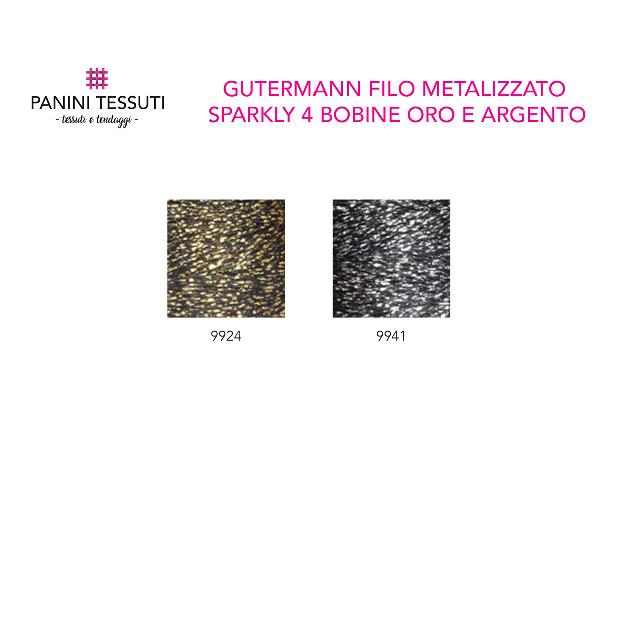 Gutermann Alambre Metalizado Brillante 4 Bobinas Oro y Plata