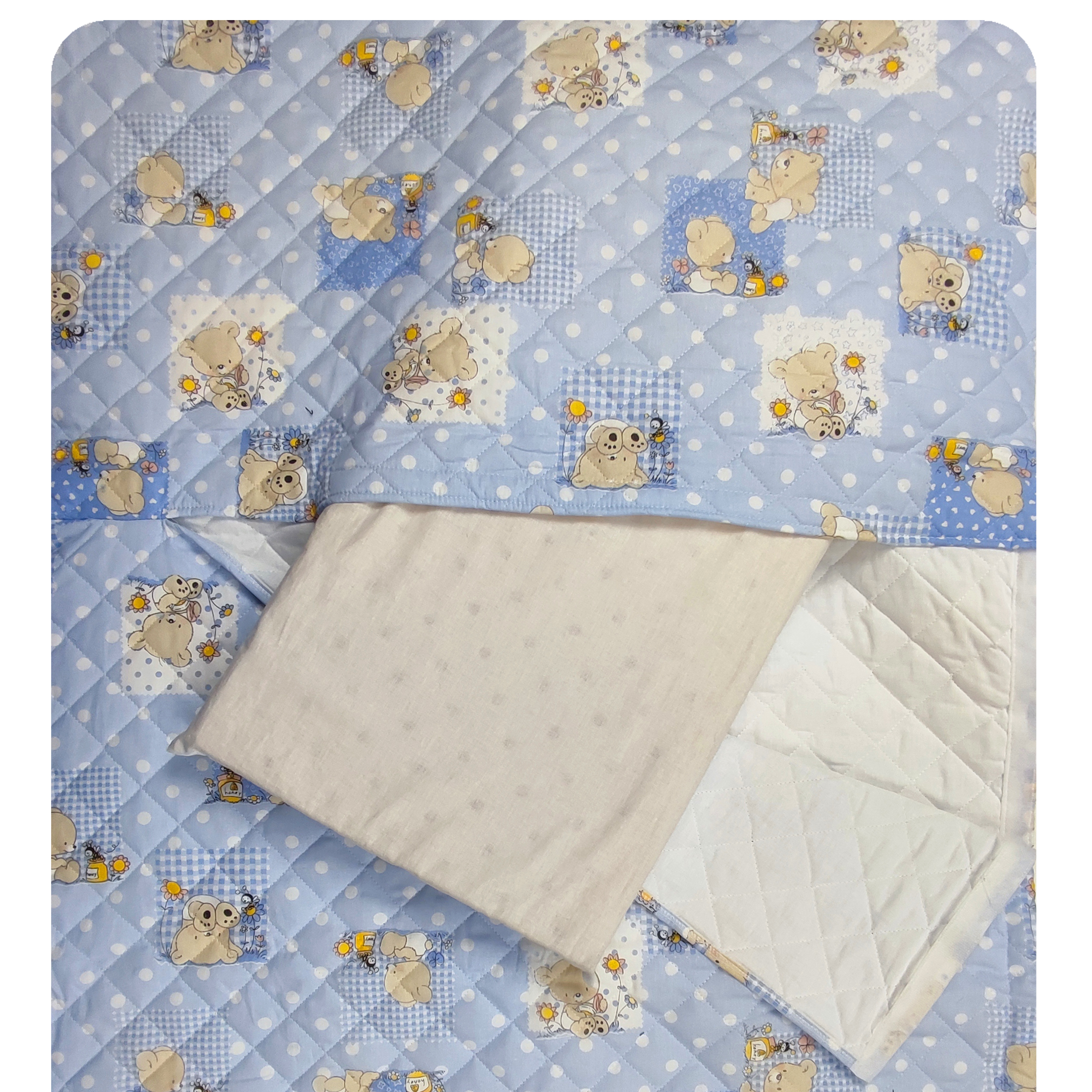 Sac de couchage bleu ours et abeilles