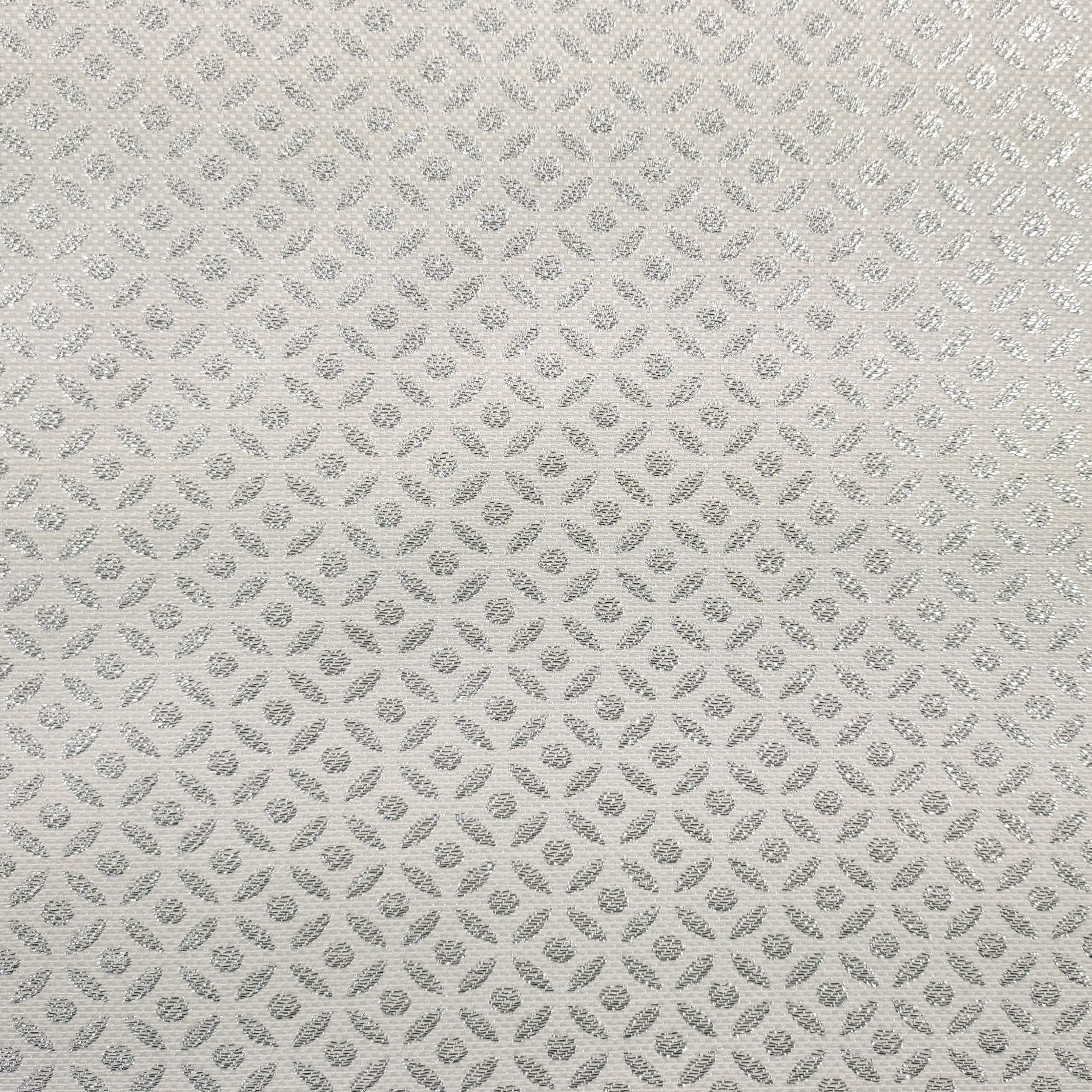 Tissu jacquard avec motif Lurex argenté