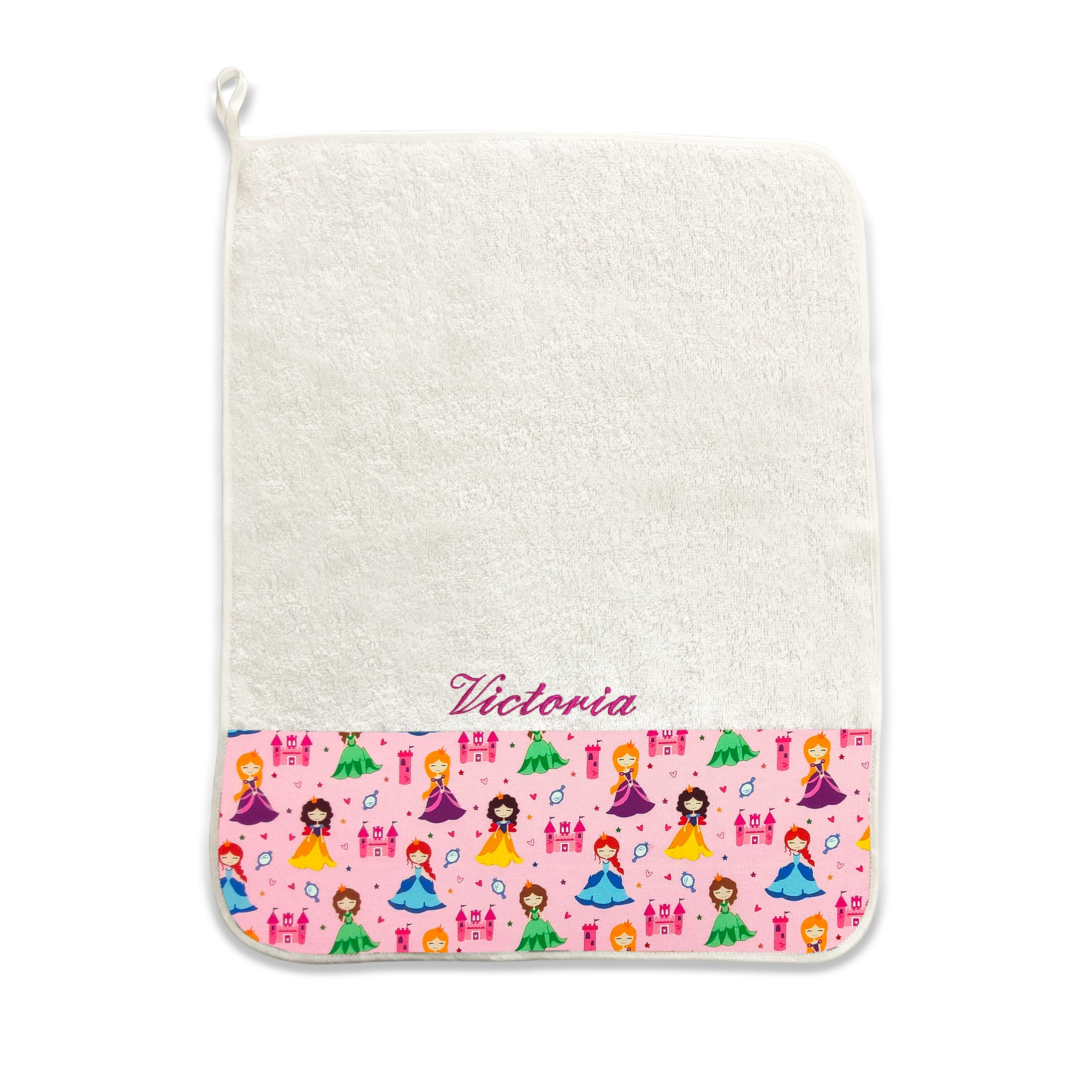 Serviette de bain fond rose Princesses
