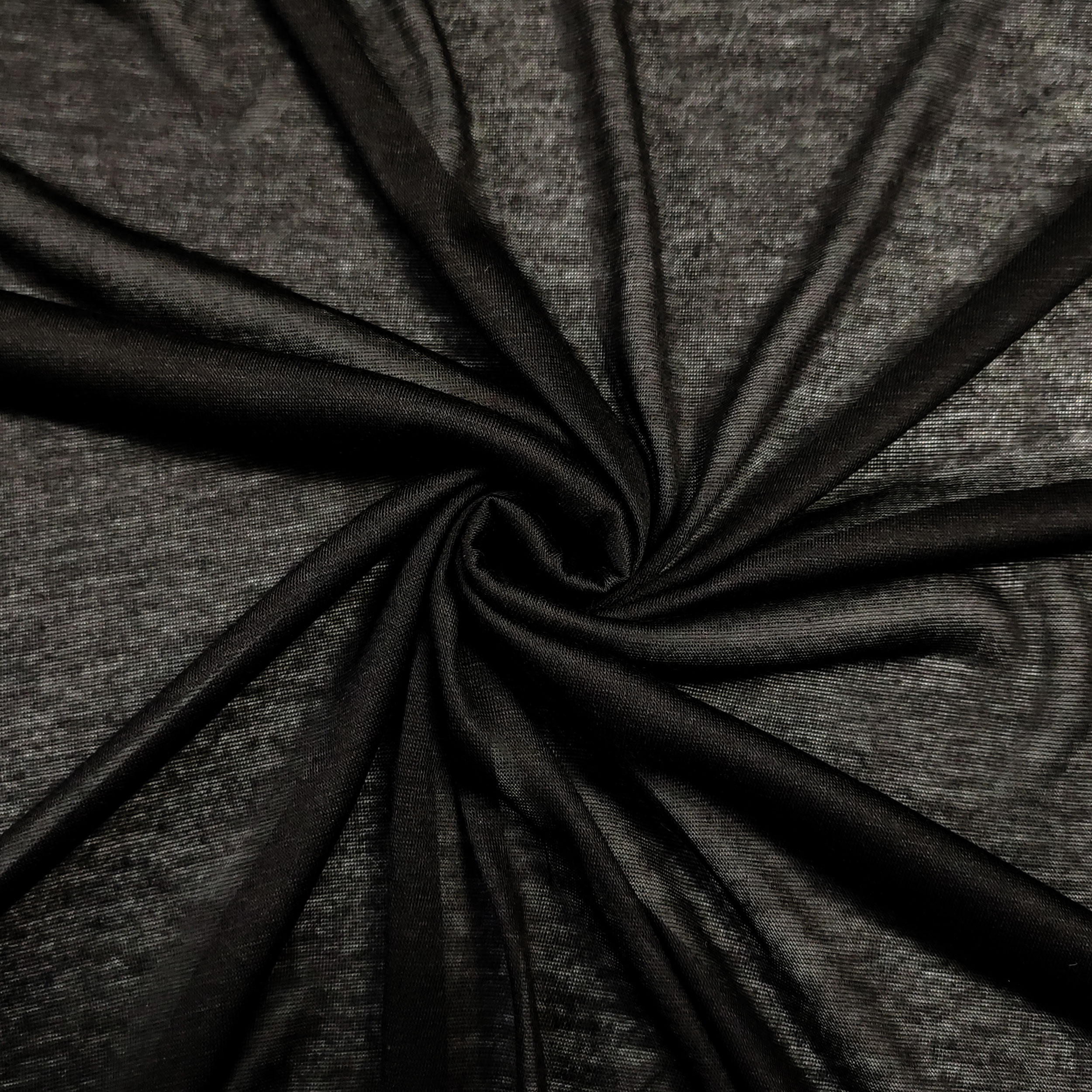 Pull léger en coton uni noir