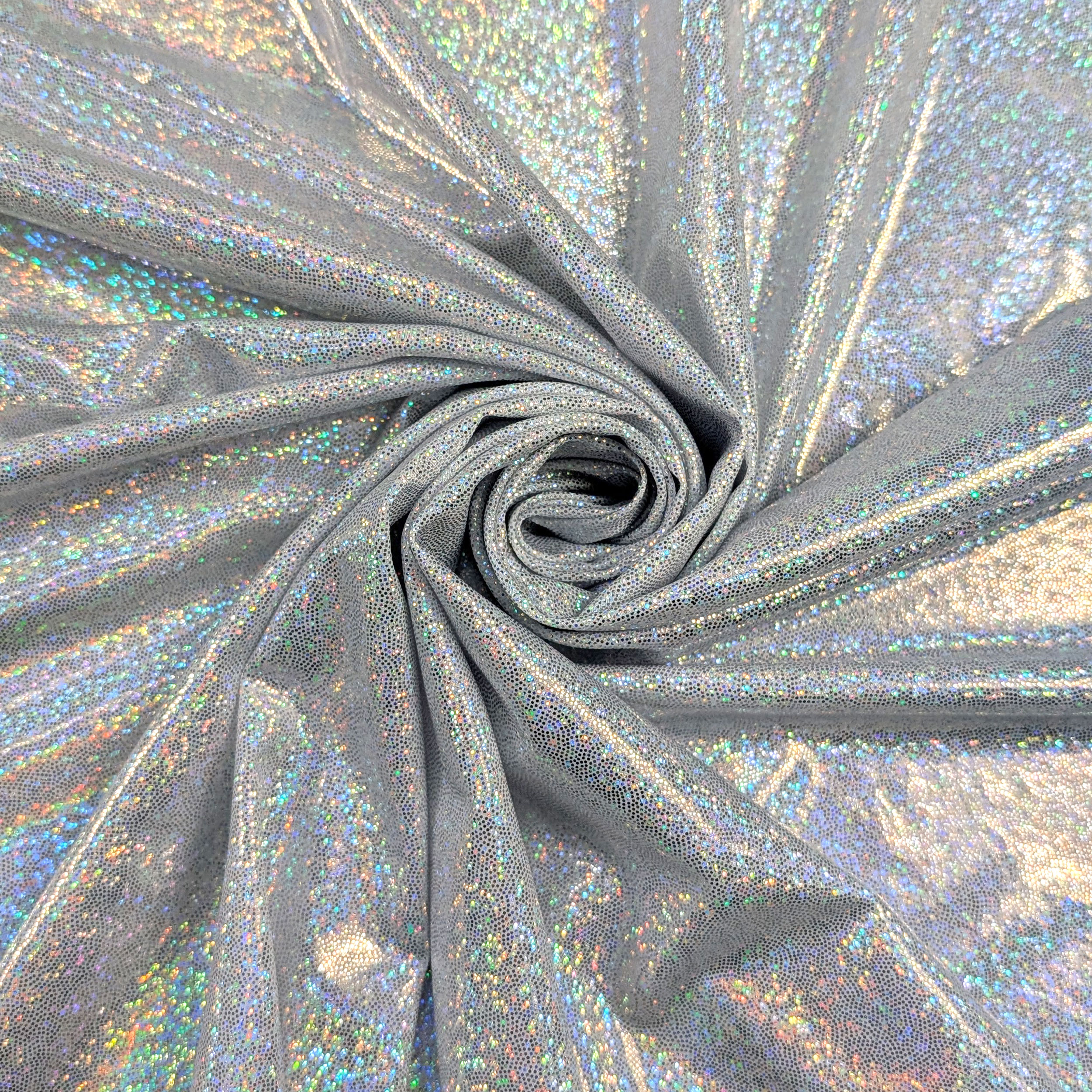 White Glitter Lurex Lycra Image