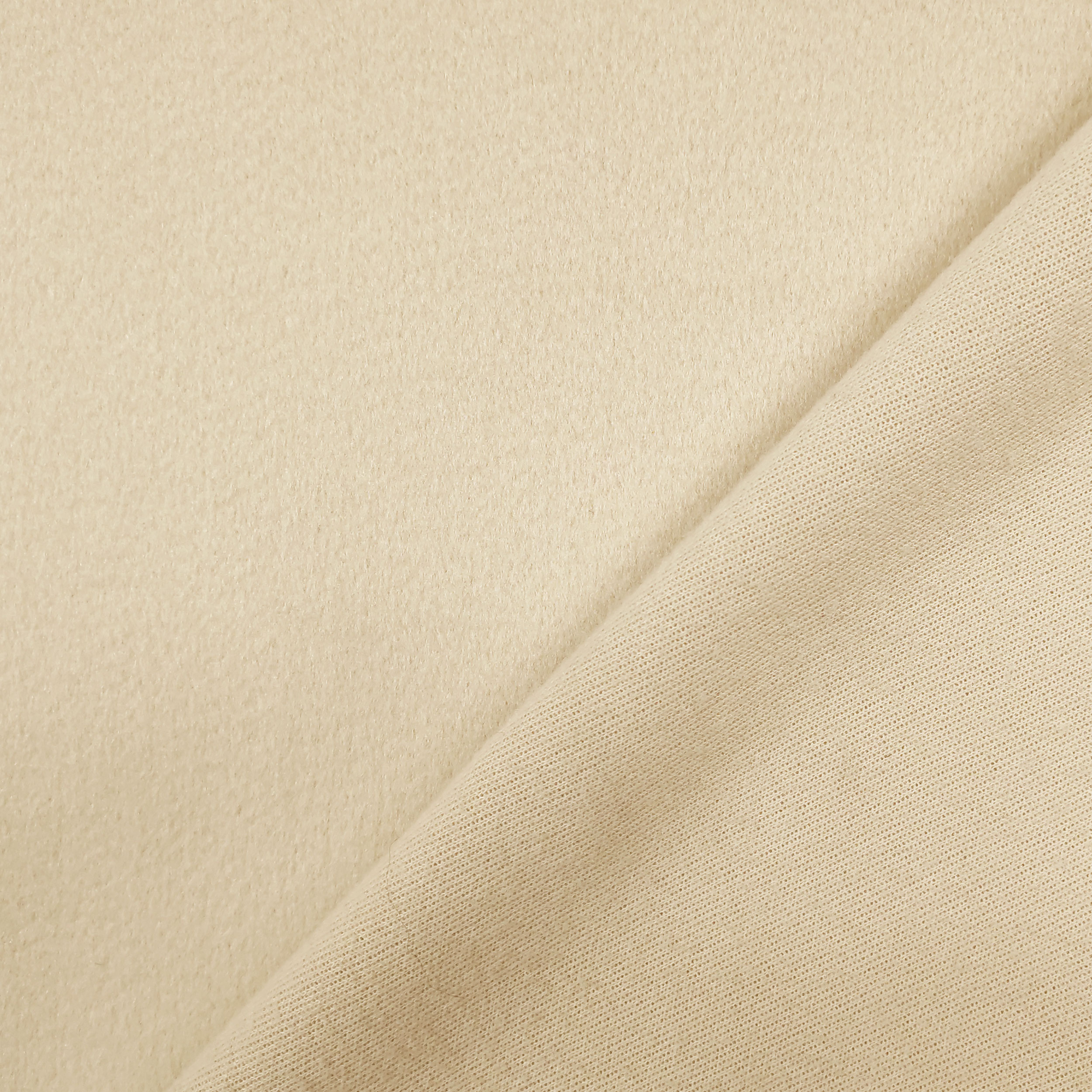 Tissu pour manteau Crème Couleur unie Image