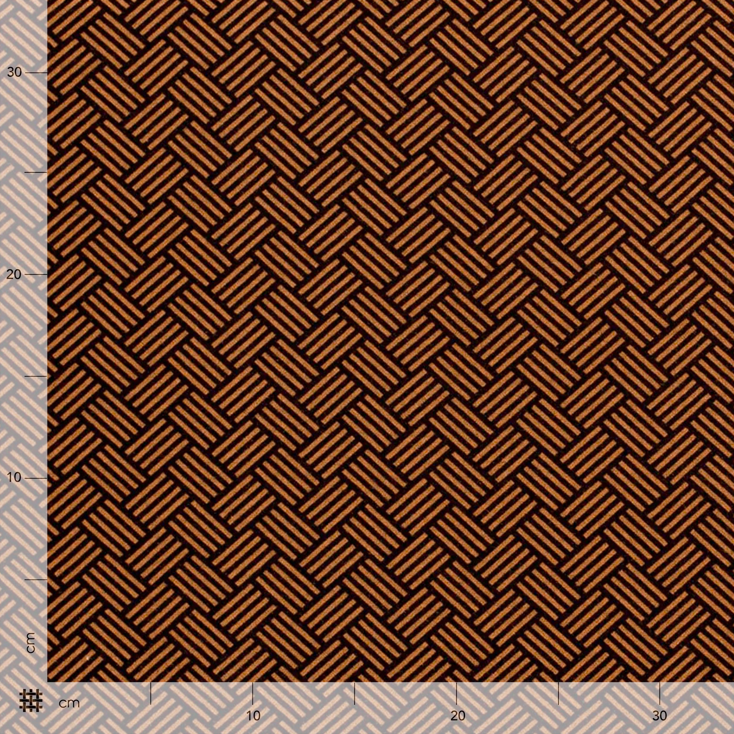 Punto Milano Gemischte Viskose Geometrie Orange und Schwarz