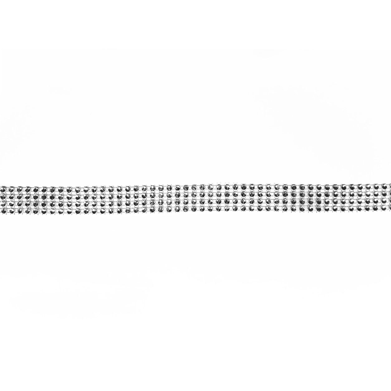 Passementerie en strass argenté Elettra