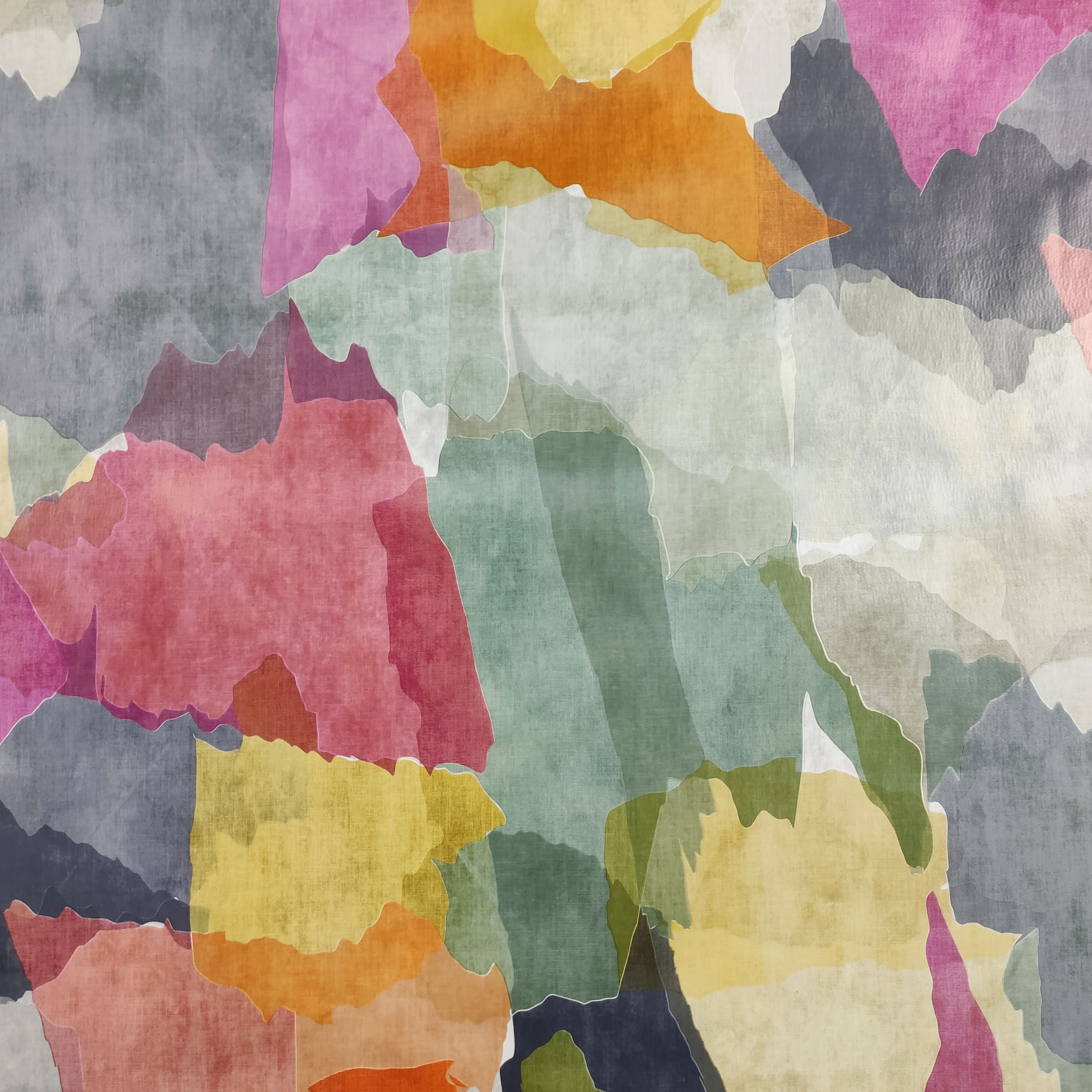 Plastic-coated tablecloth fabric Abstract Multicolour pattern
