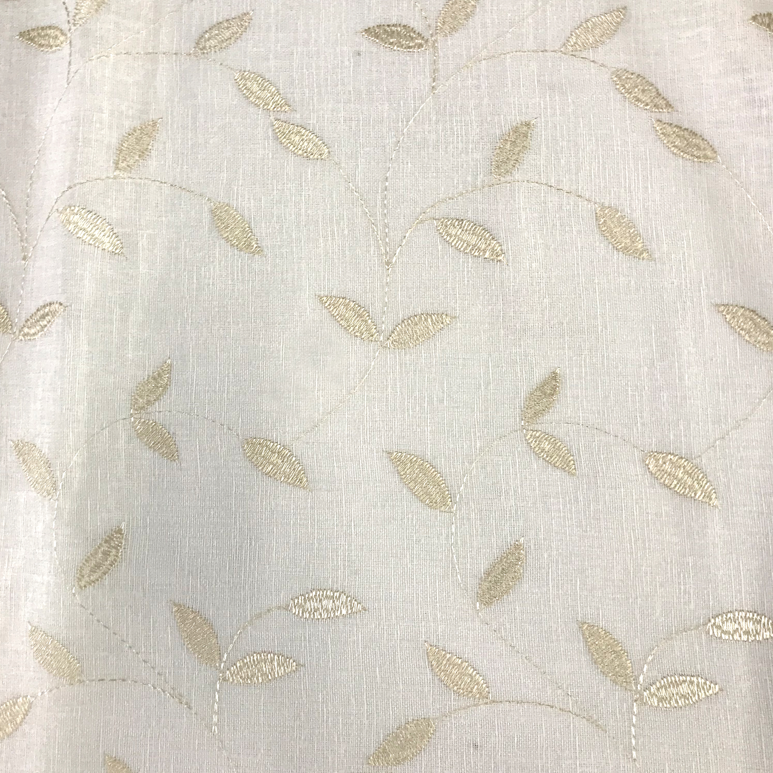 Tessuto Tenda Foglie Eleganti - Oro Image