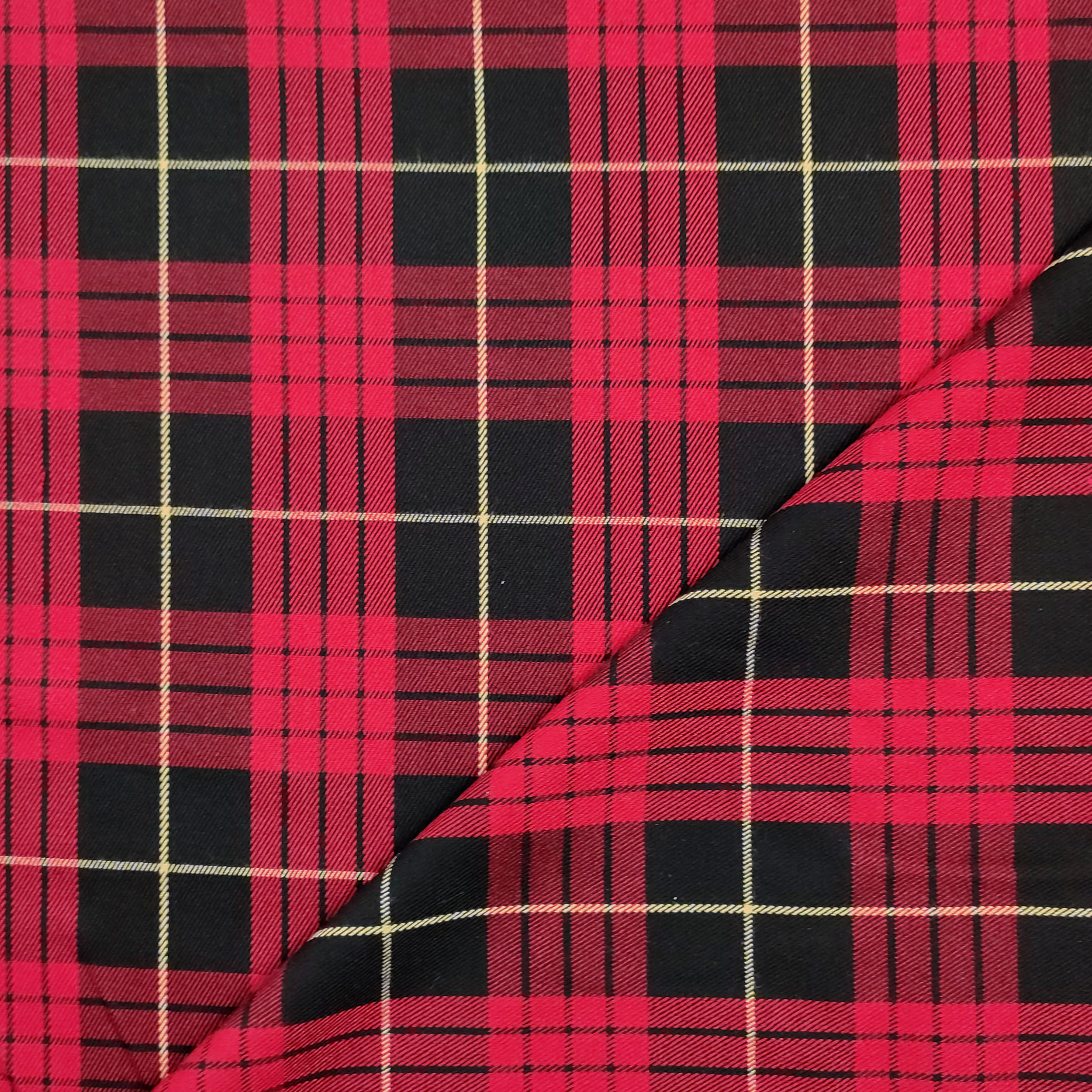 Dressmaking Tartan - Red and Black Image