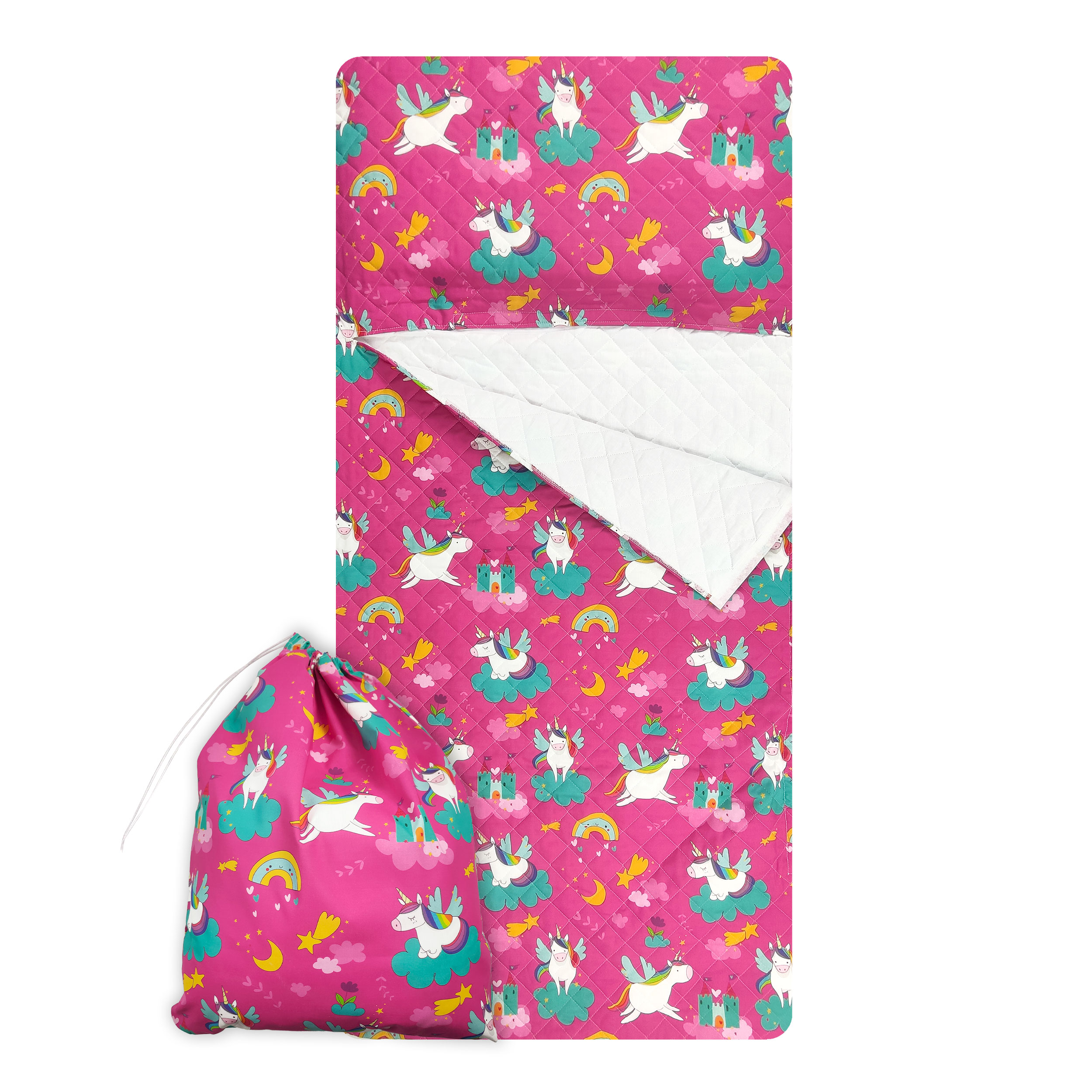 Sac de couchage fantaisie Licornes et châteaux - Panini Fabrics