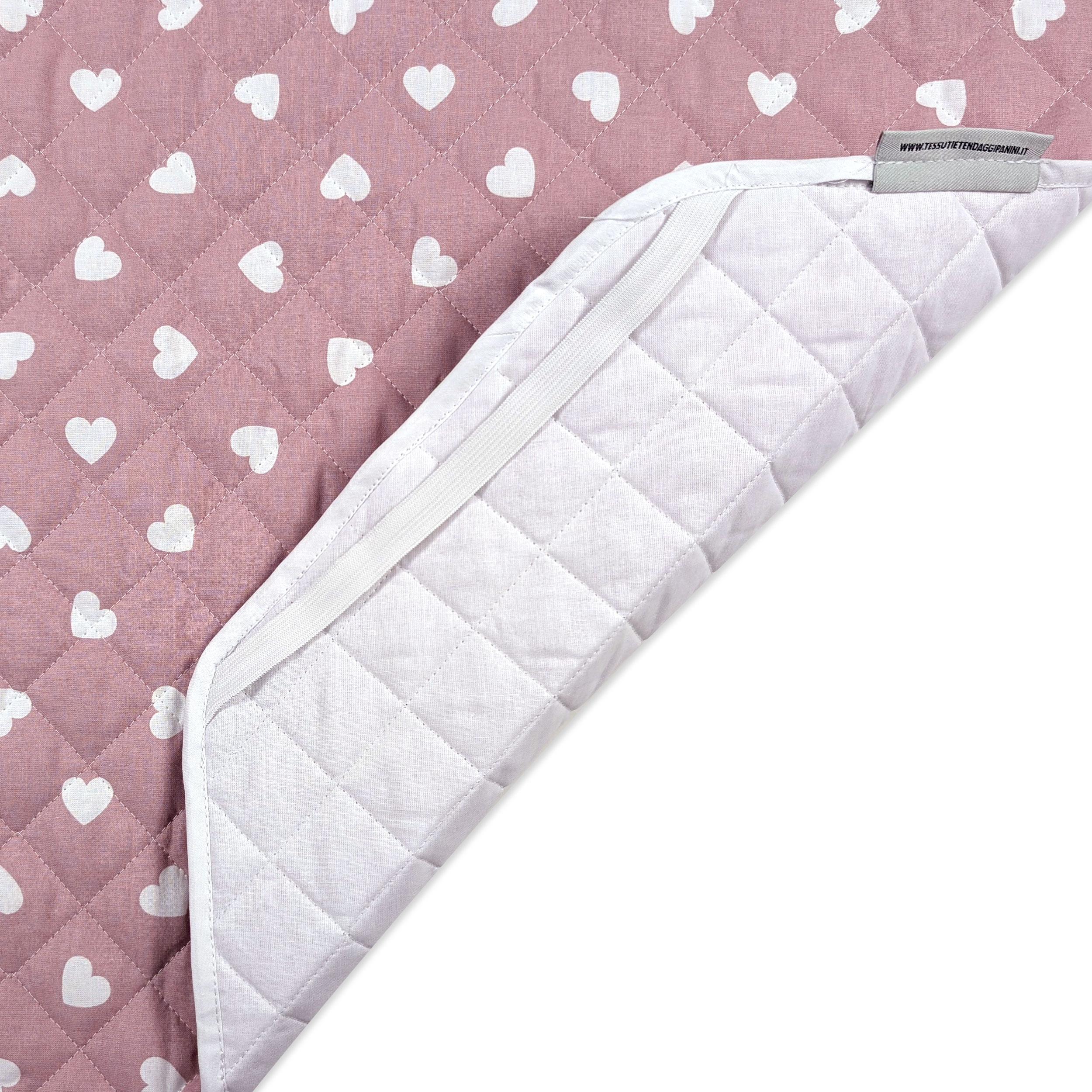 Brandy Cover White Hearts with Antique Pink Background Image