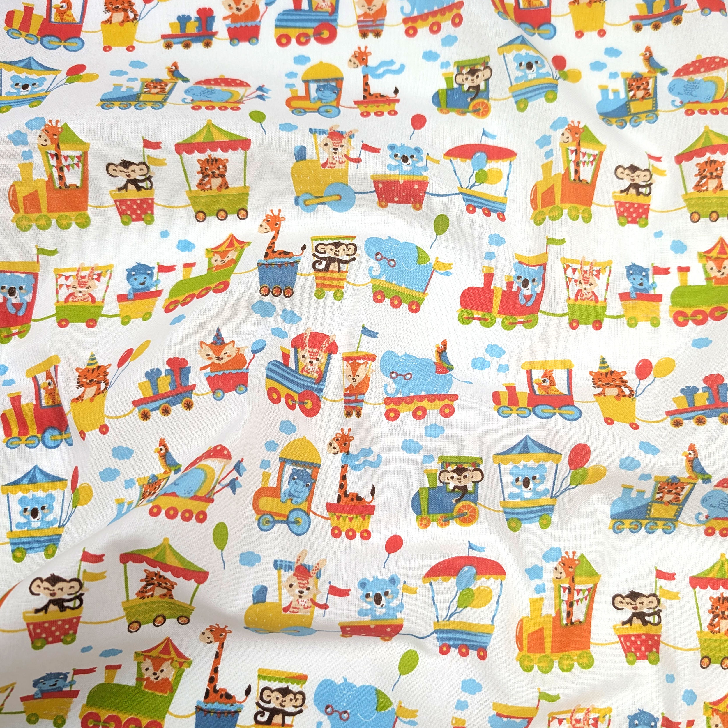 Animal Train Cotton Image
