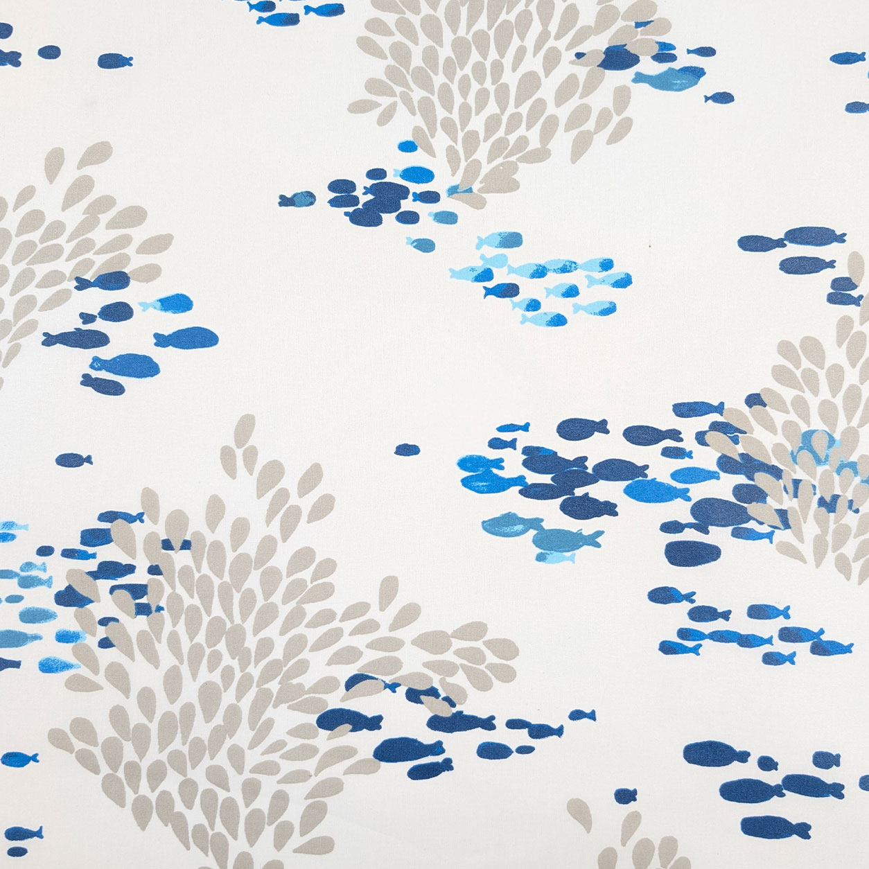 Fabric for Enduite Tablecloth Stain-Free Fish Image