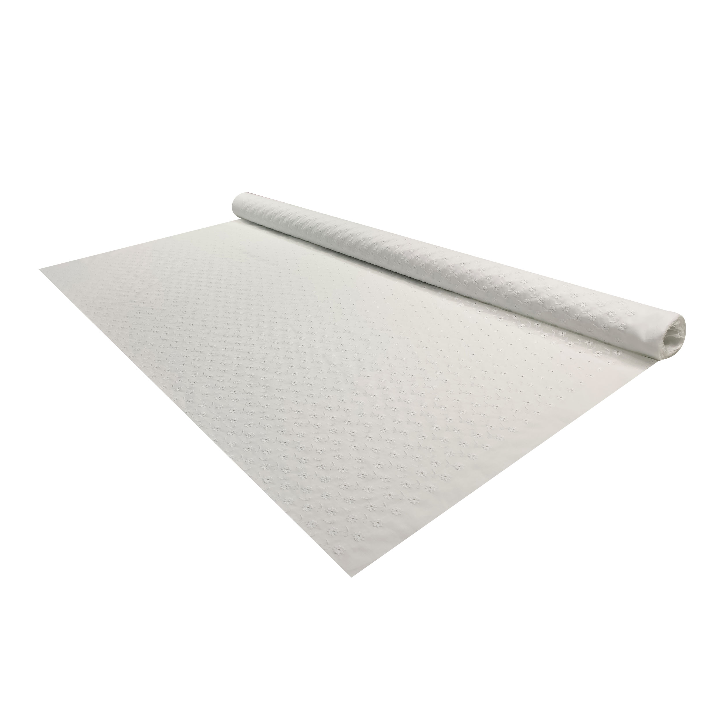 Sangallo blanco con flores bordadas