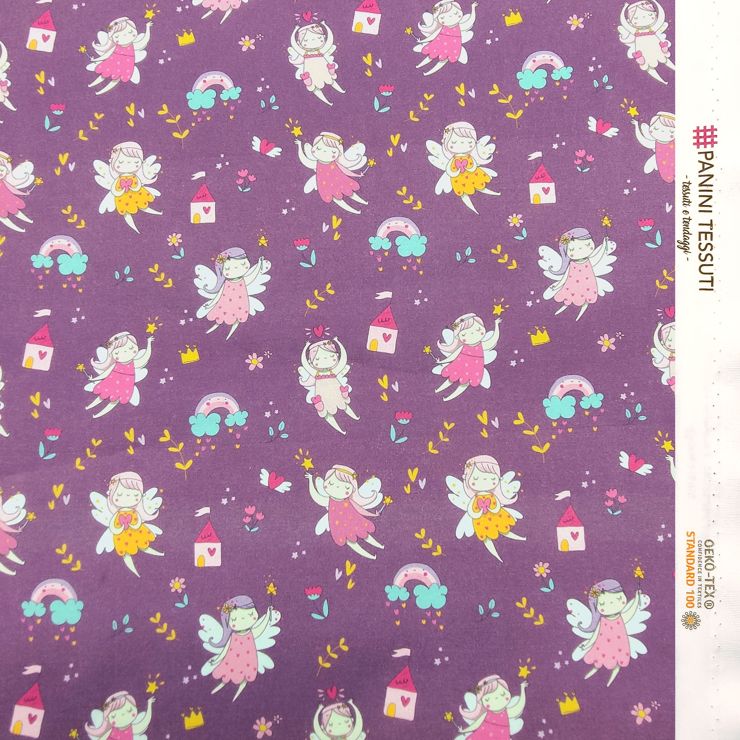 Coton Little Fairies Fond lilas - Panini Fabrics Image
