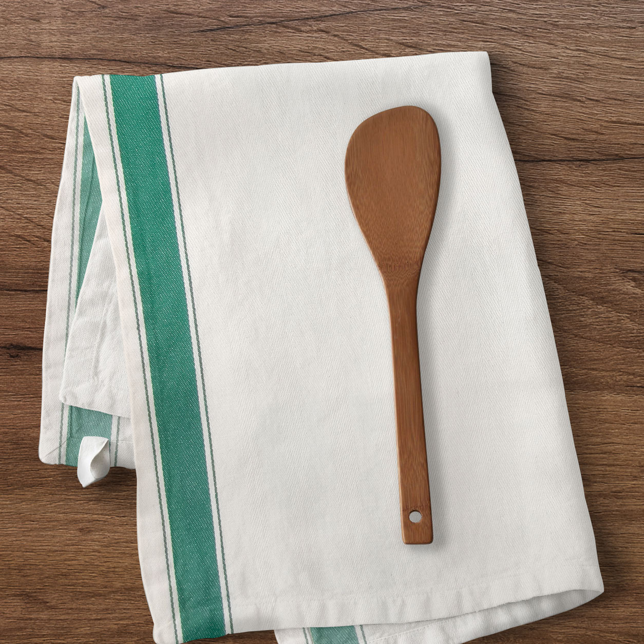 Tissu pour essuie-tout double bord large vert Image