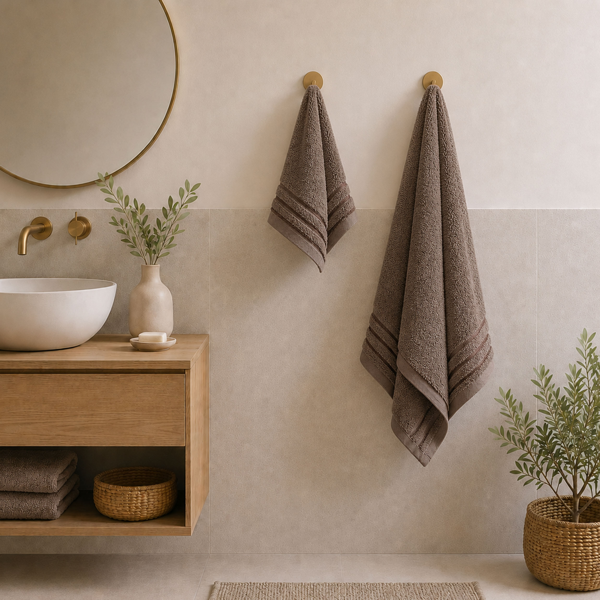 Tortora Bath, Face and Guest Towel Set Image