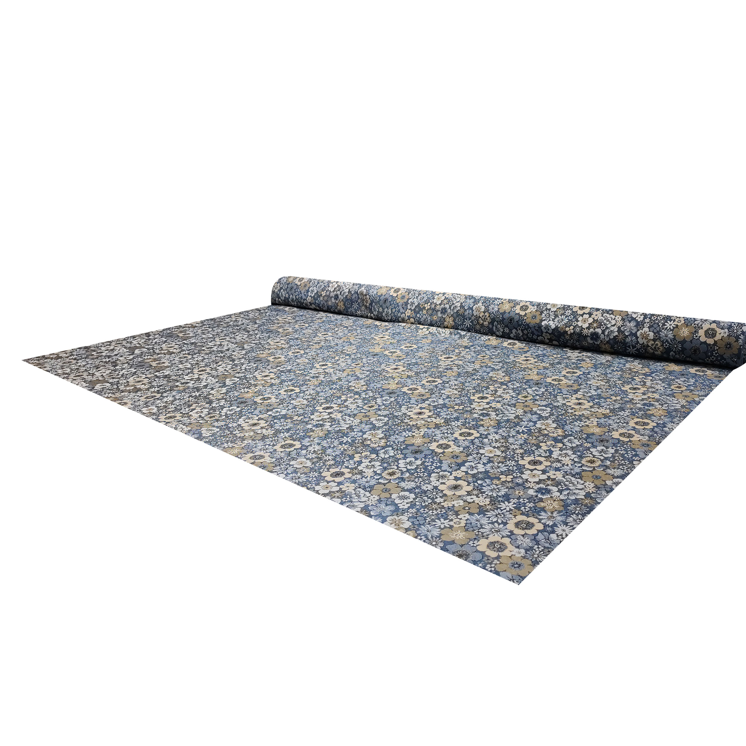 Tissu brocart Fleurs Fond Avio Image